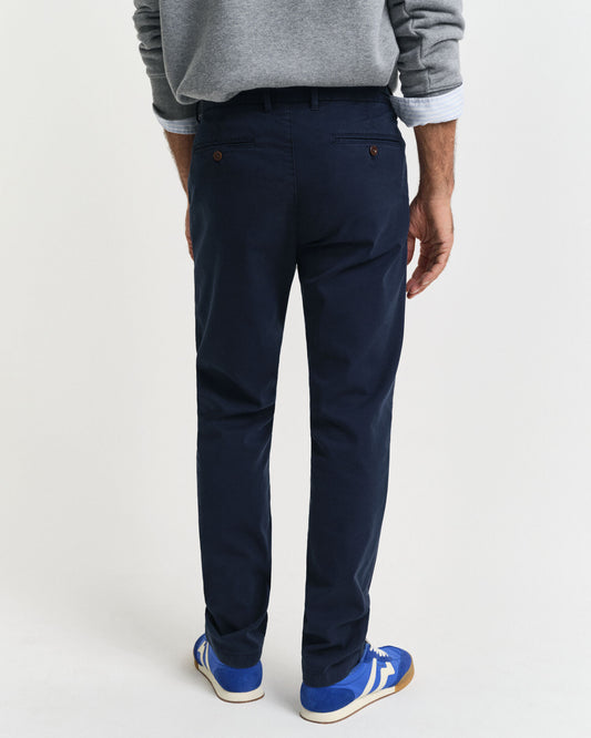 Pantalon chino structuré dobby coupe ajustée