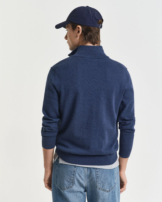 Pull demi-zippé en coton classique