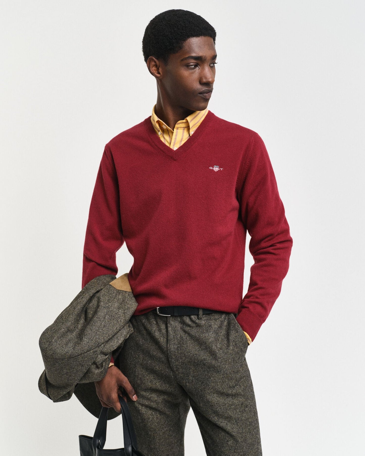 Pull col V en laine d'agneau ultra fine