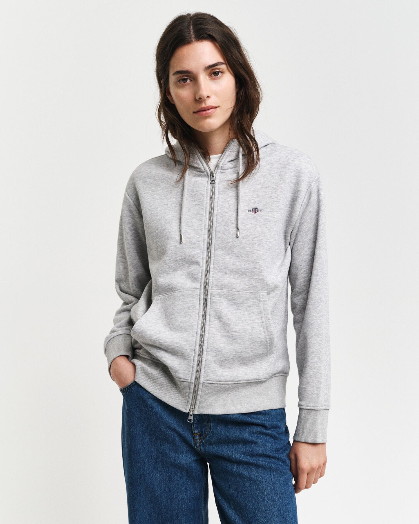 Kapuzenjacke mit Schild-Logo