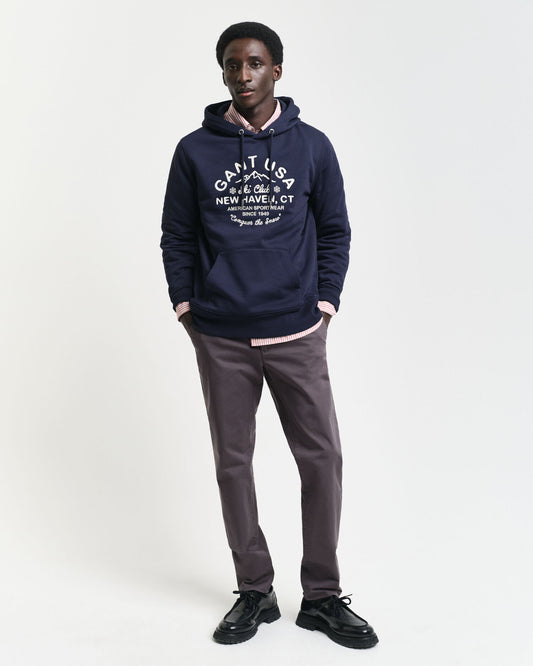 Pantalon Chino Ajusté en Twill