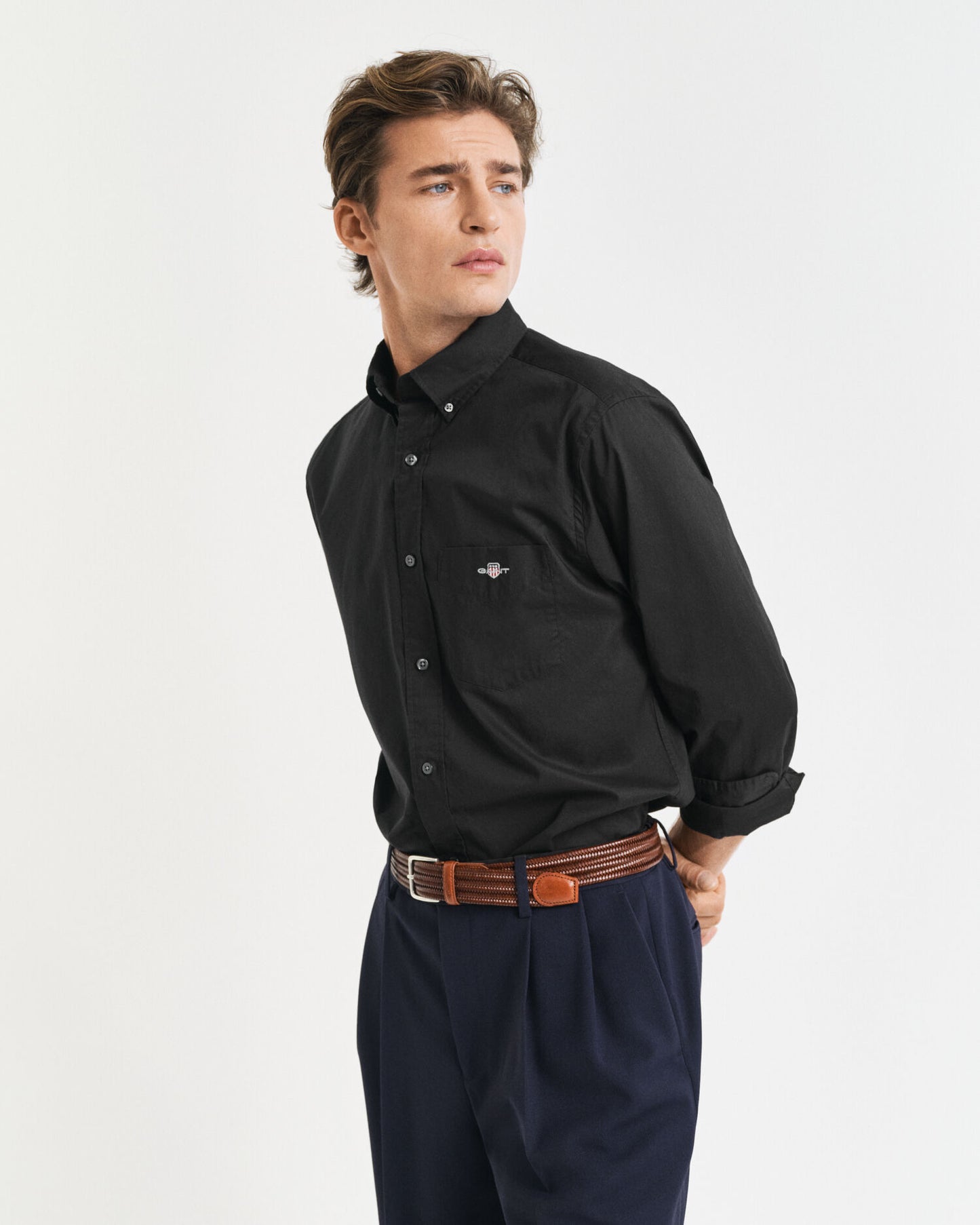 Chemise Popeline Classique Coupe Droite
