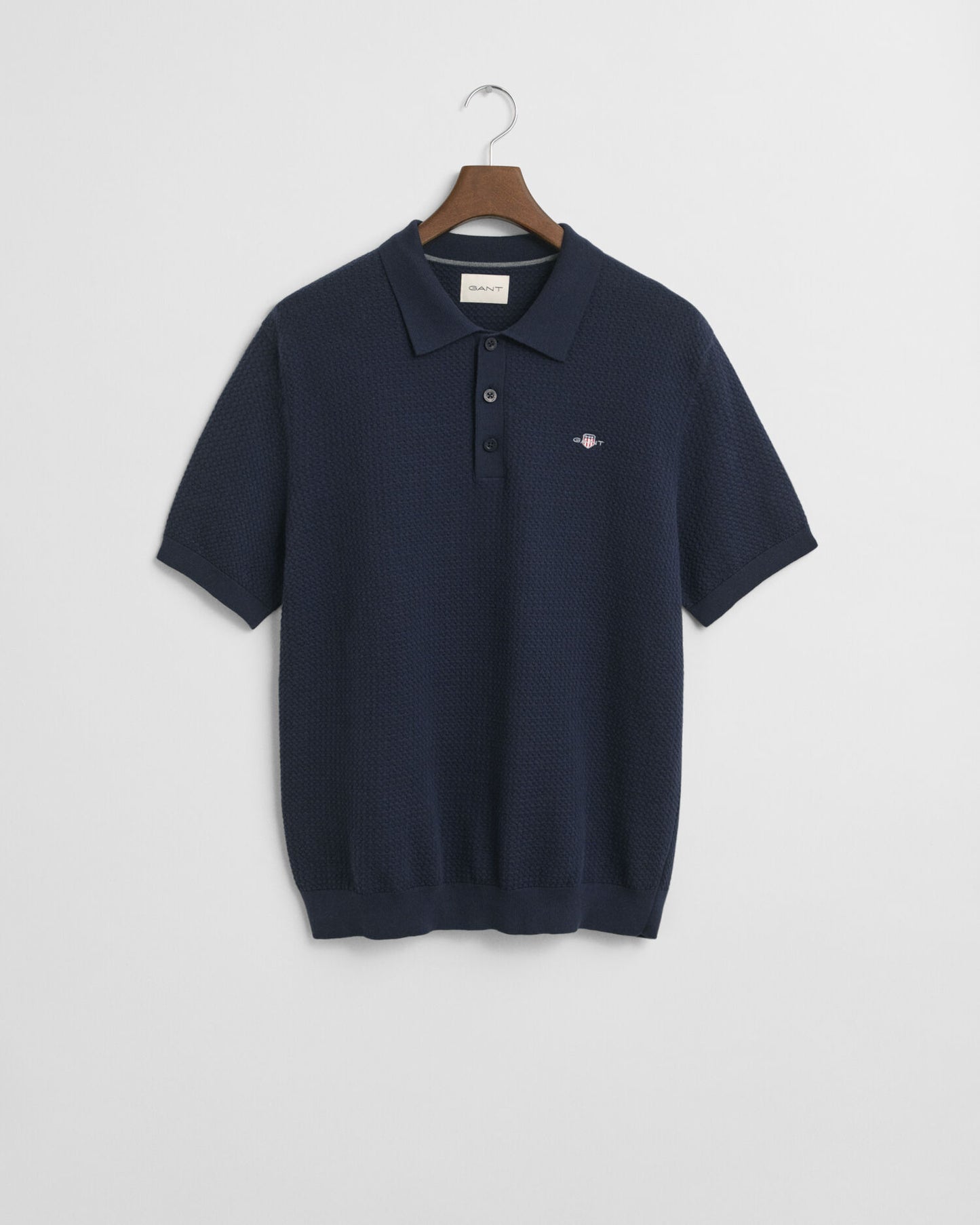 Poloshirt aus Baumwolle mit Struktur