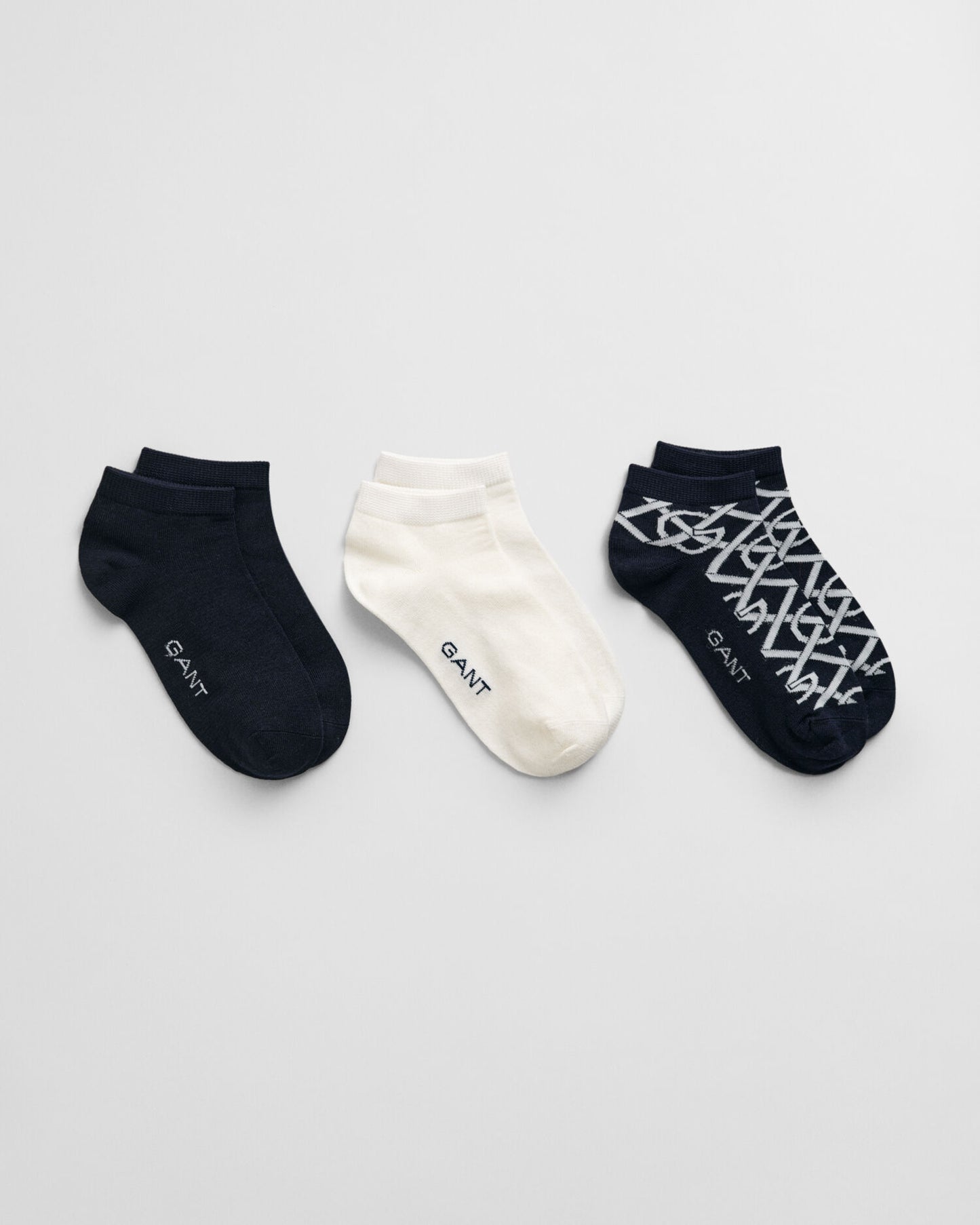 Chaussettes basses à monogramme – paquet de 3