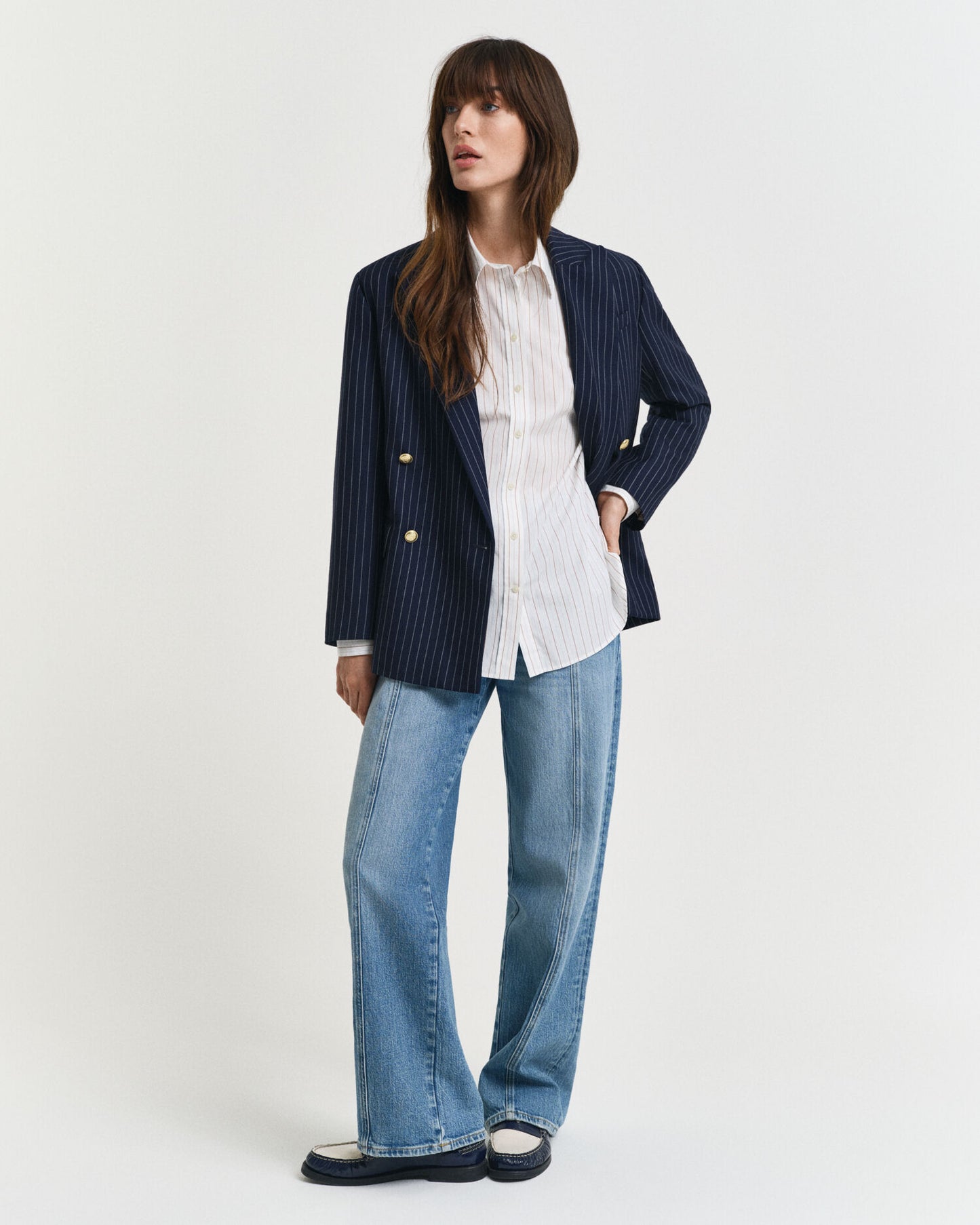 Hemd mit Volumenärmeln im Relaxed Fit mit Streifen