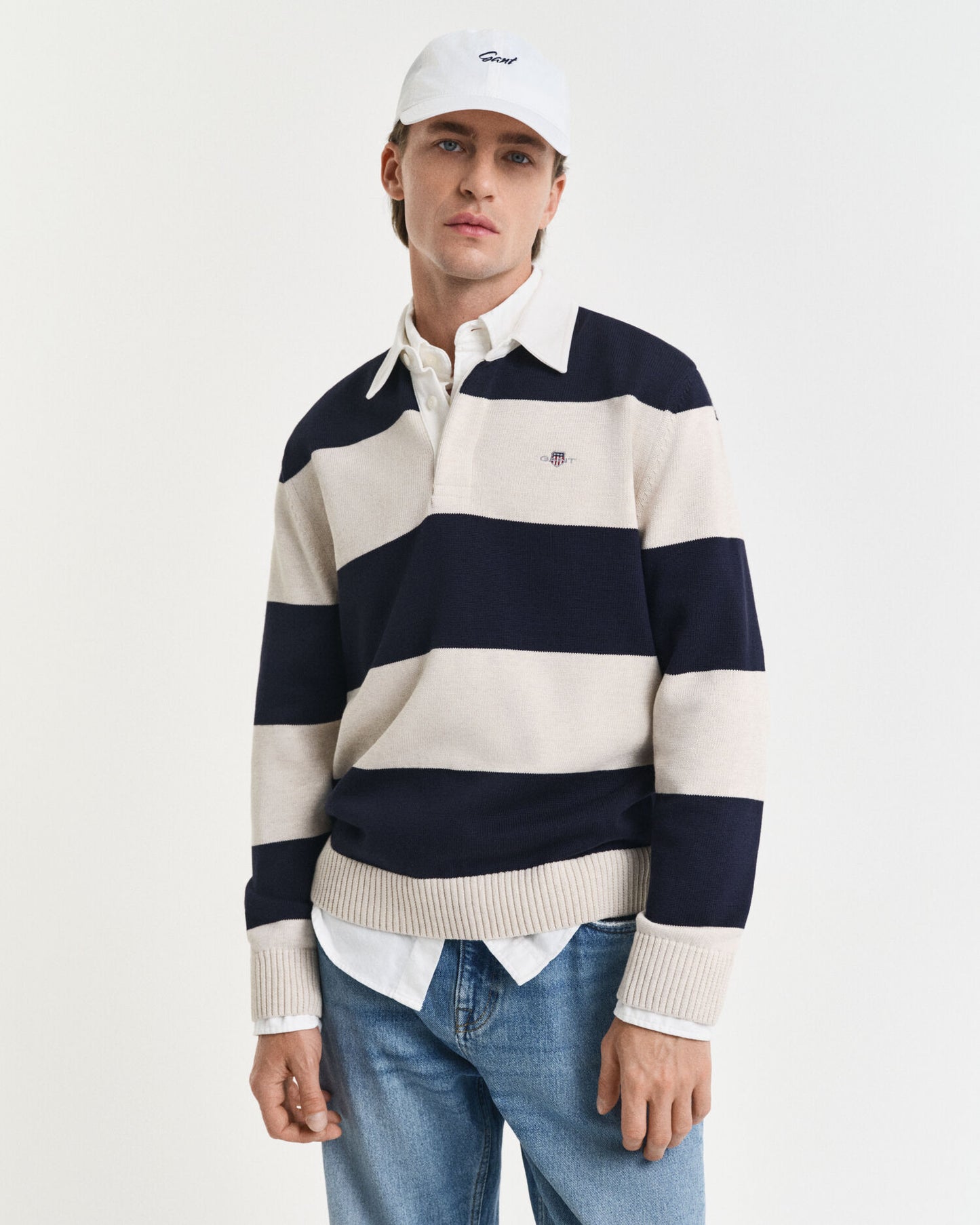 Pull polo rayé