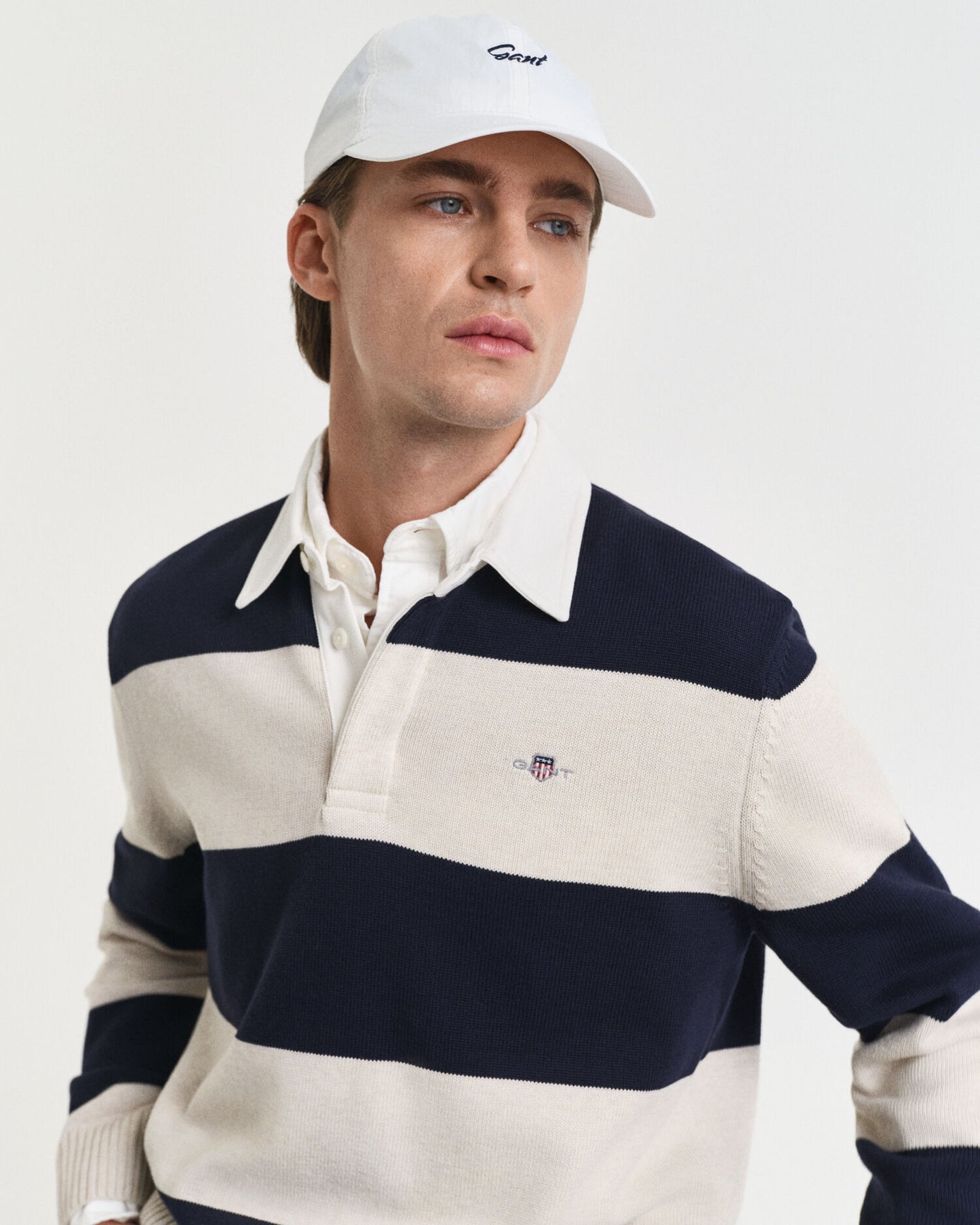 Pull polo rayé