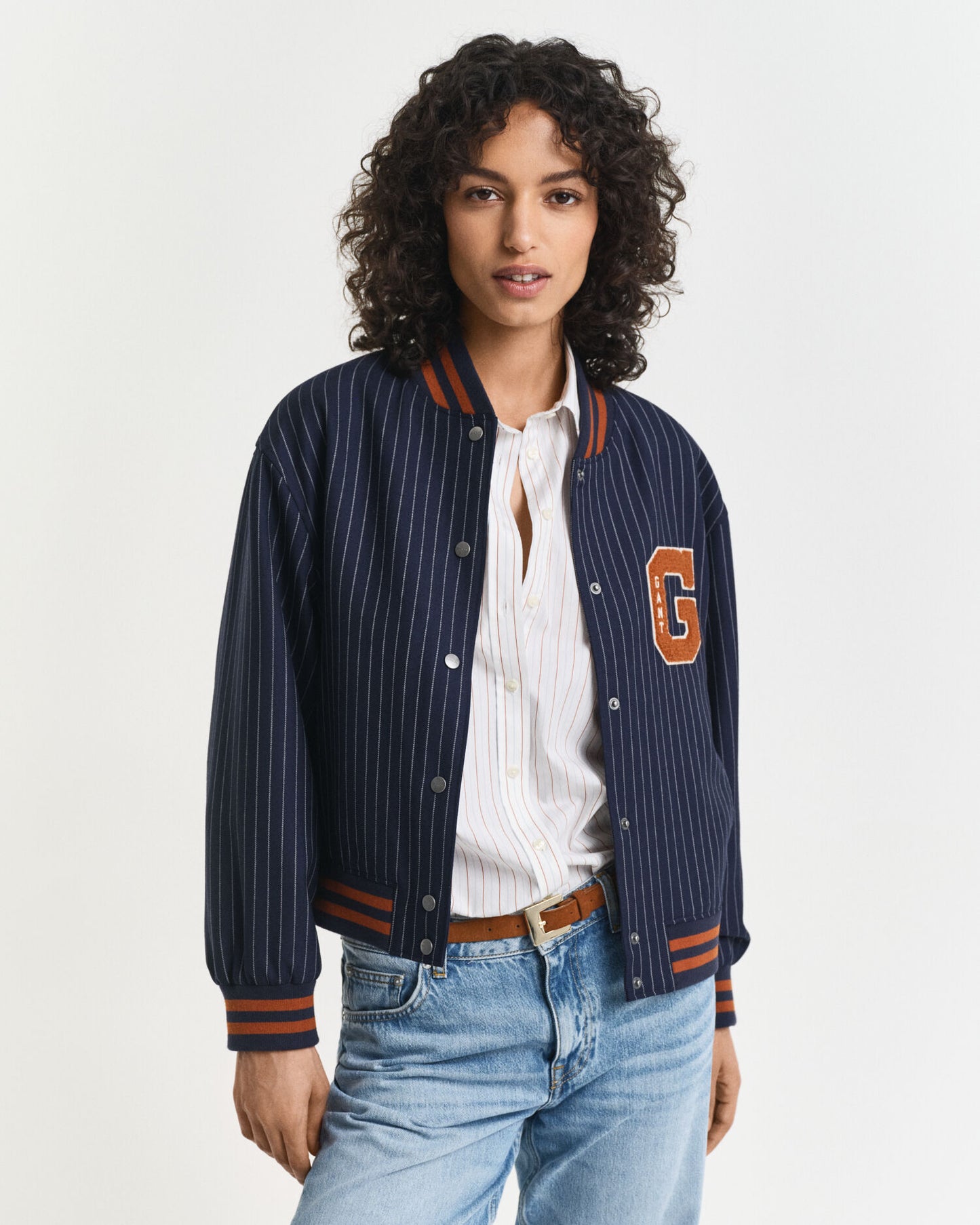 Blouson teddy rayé