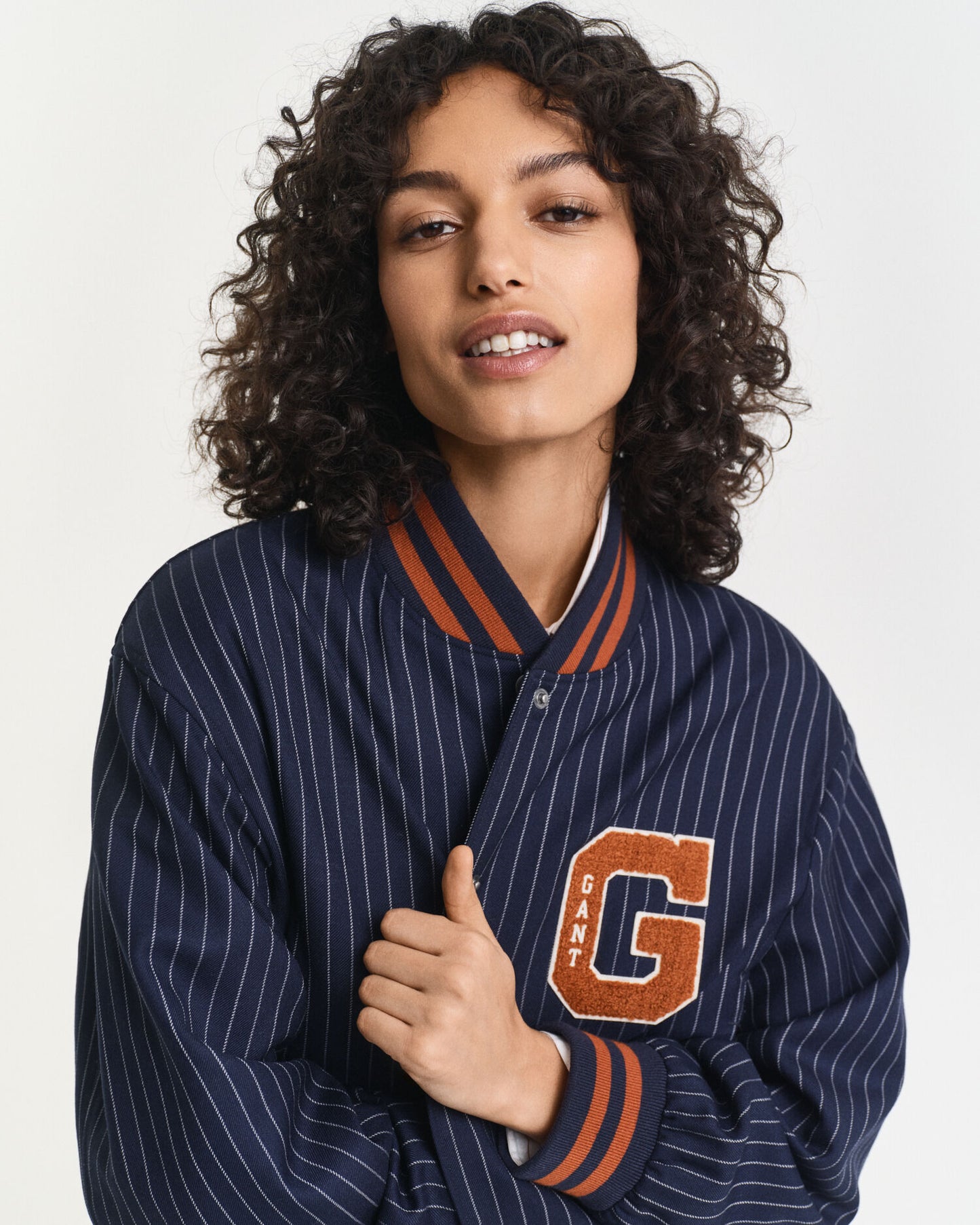 Blouson teddy rayé