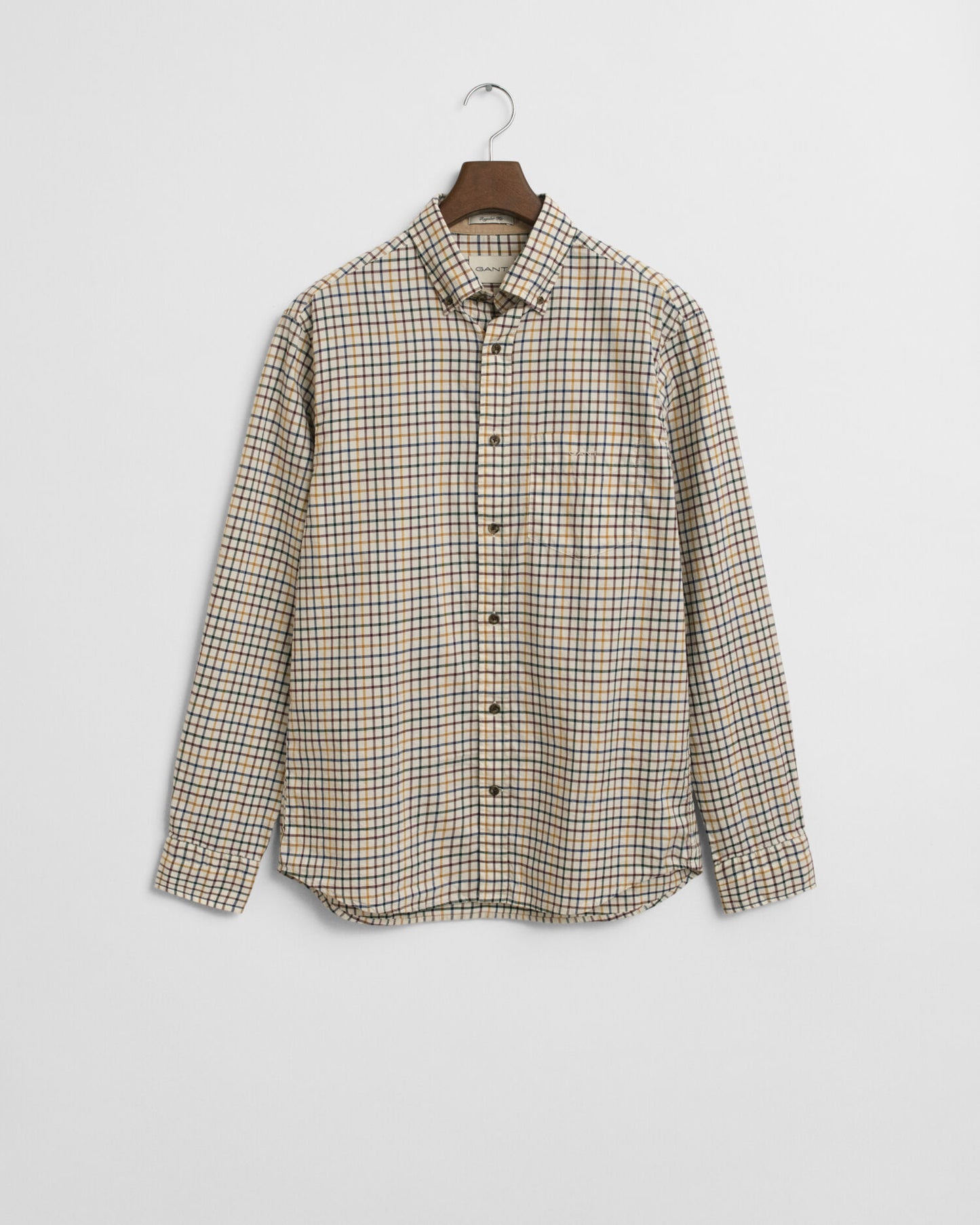 Regular Fit Hemd aus Twill mit Tattersall-Karo