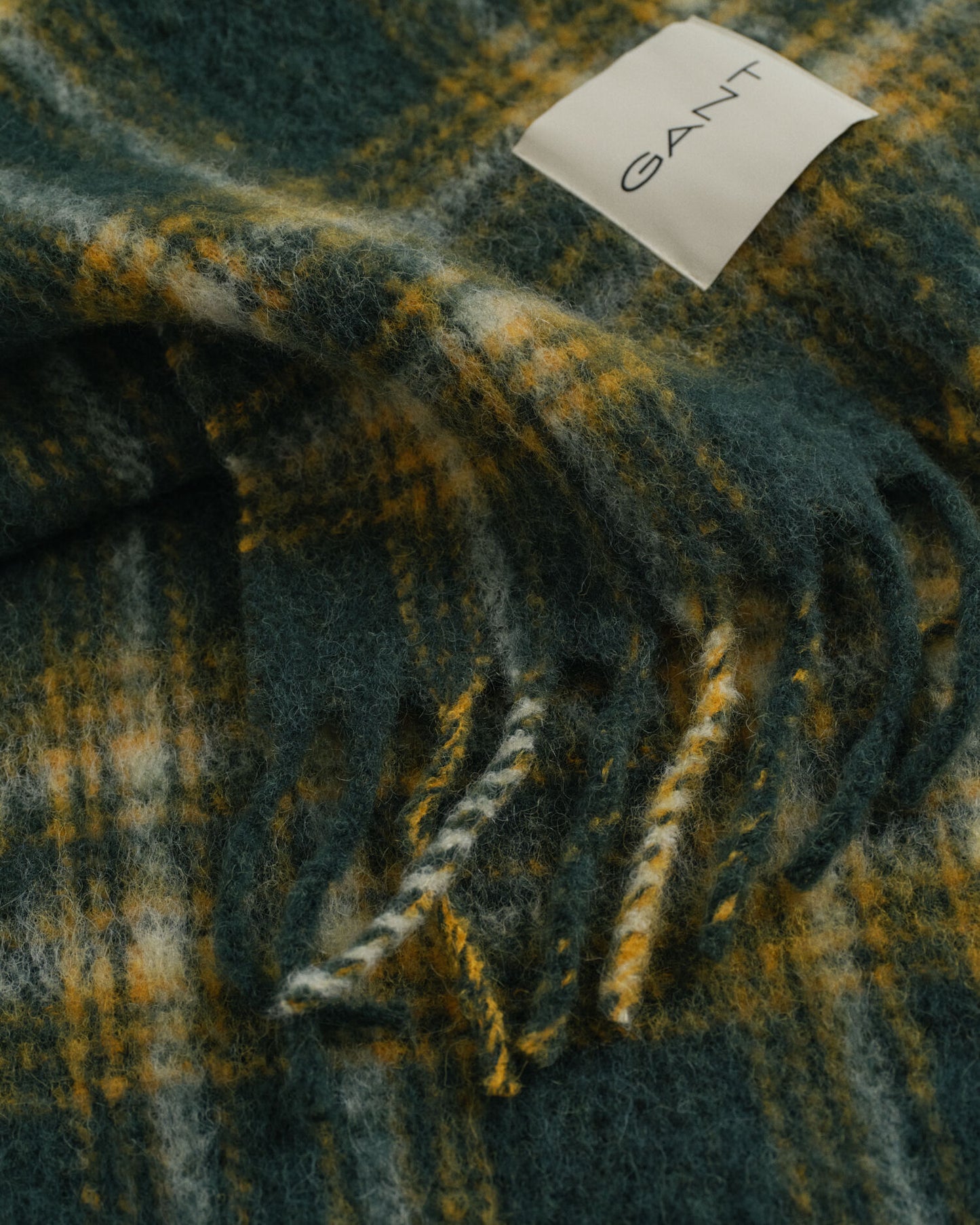 Karierter Schal aus Mohair-Alpaka-Mischung
