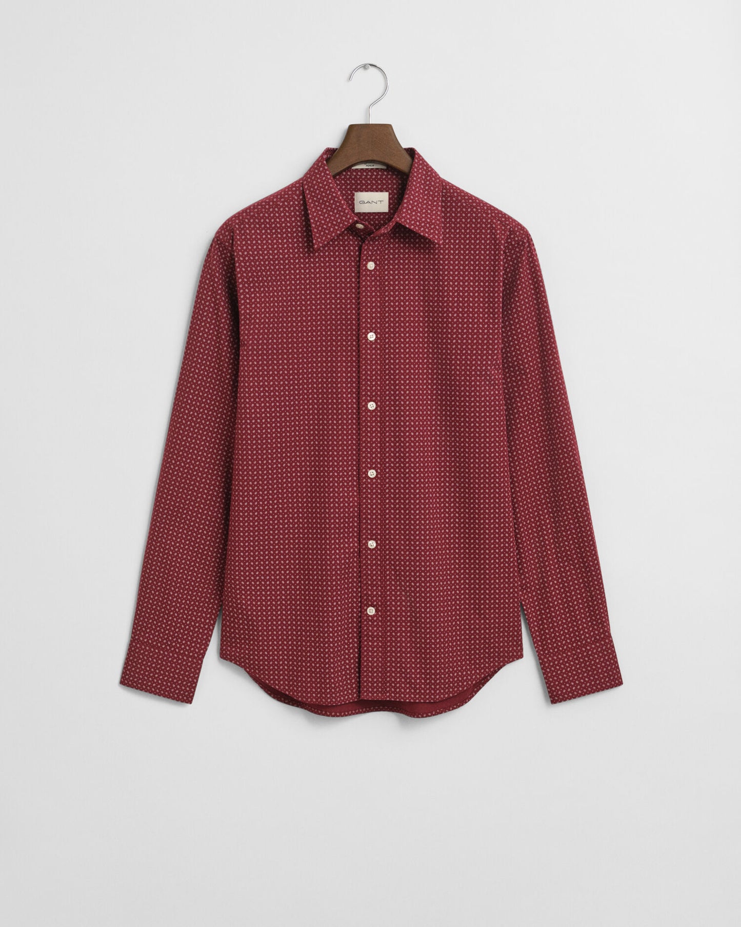Chemise coupe droite micro-imprimée
