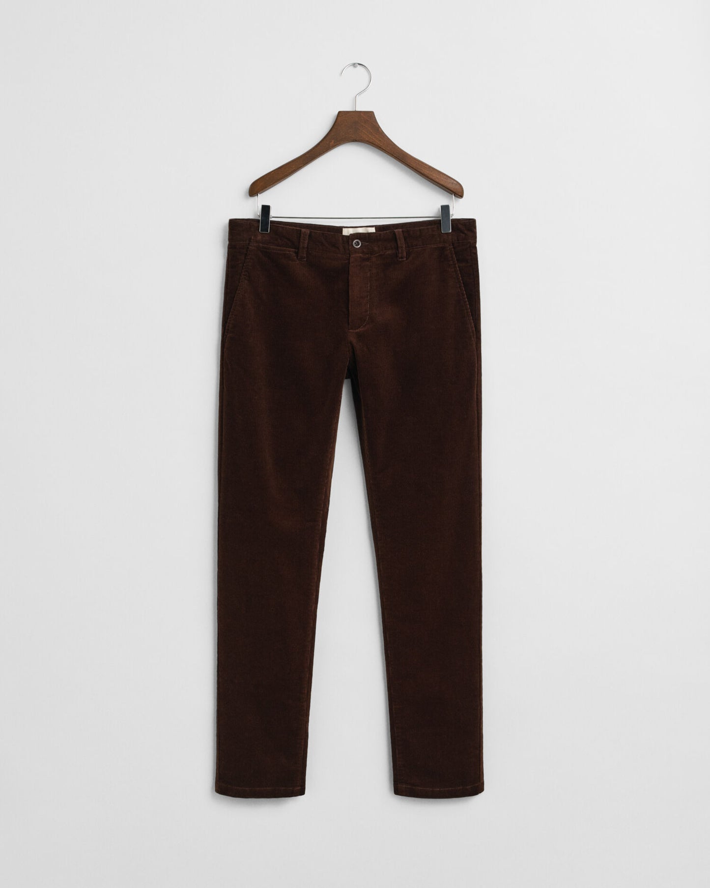 Pantalon Chino en Coton Côtelé Coupe Ajustée