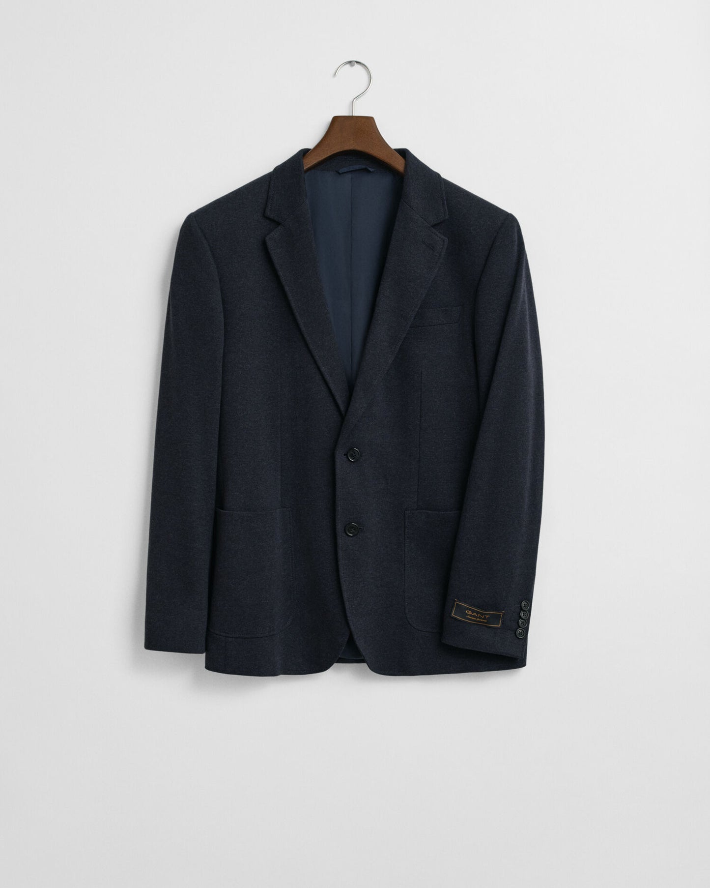 Slim Fit Zweifarbiger Jersey-Piqué-Blazer