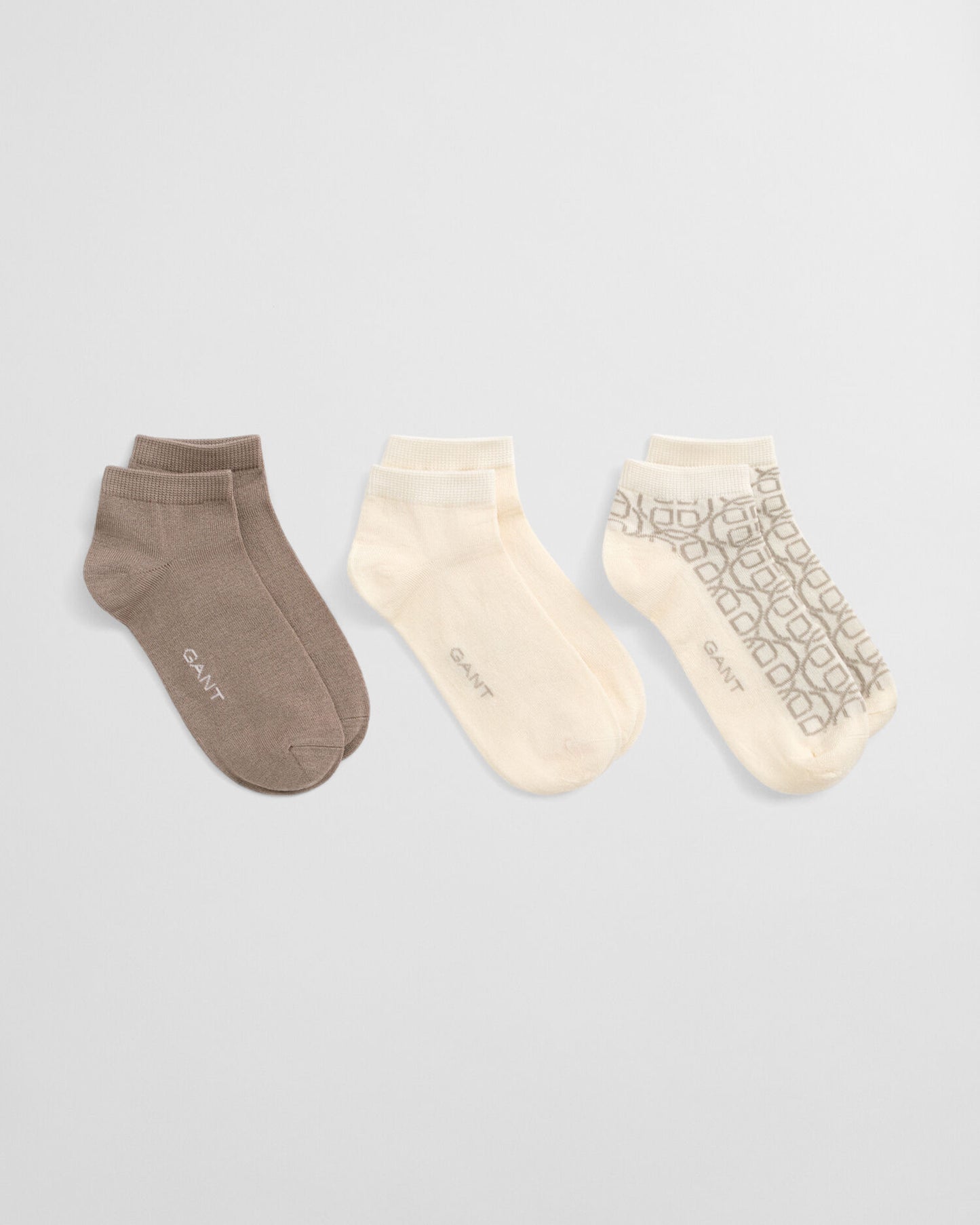 Chaussettes basses à monogramme – paquet de 3