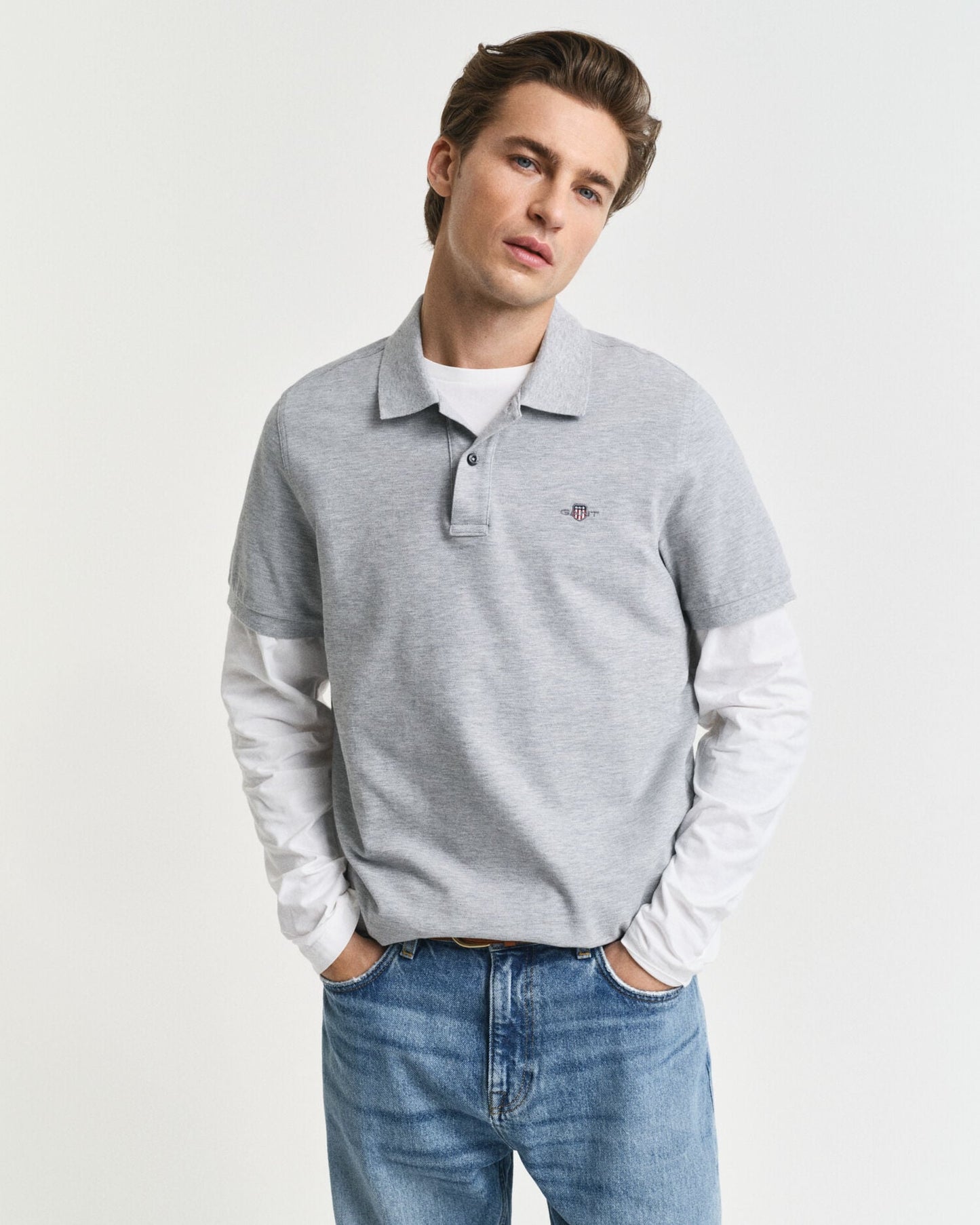 Regular Fit Shield Piqué-Poloshirt
