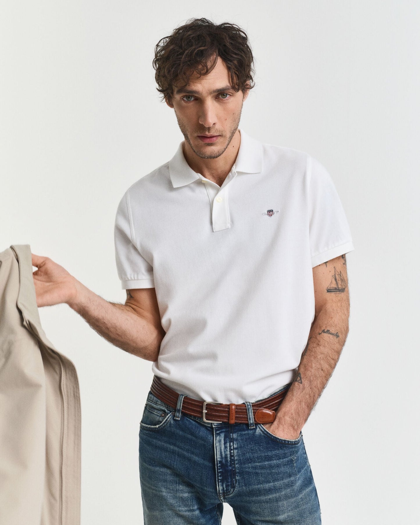 Regular Fit Shield Piqué-Poloshirt