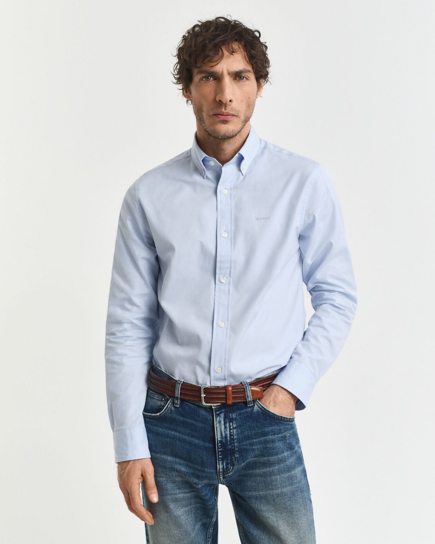 Chemise Oxford en Pinpoint Coupe Droite