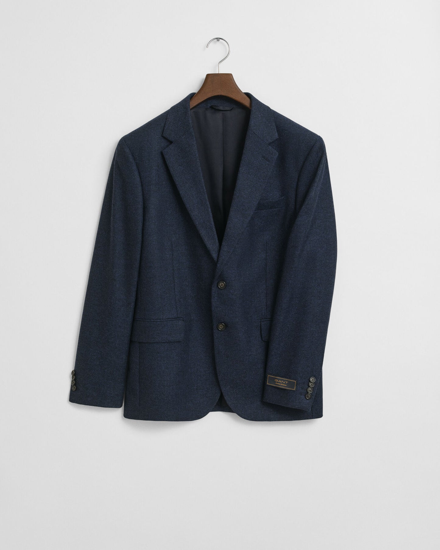 Veste de costume ajustée en flanelle à chevrons