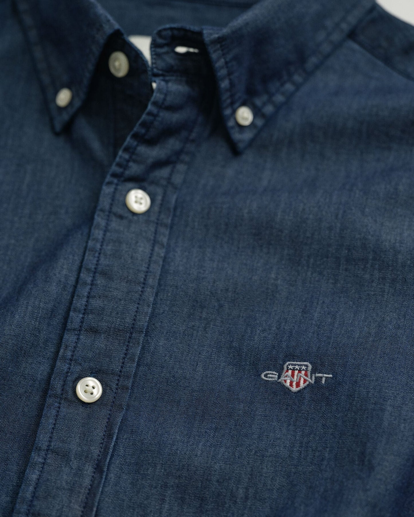 Slim-Fit-Hemd in Indigo