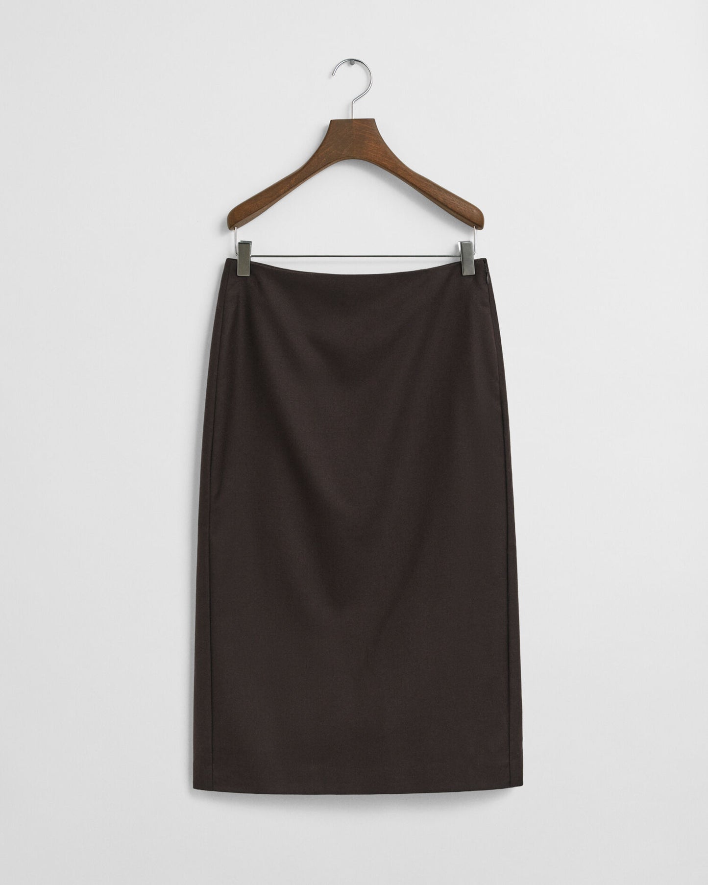 Jupe crayon midi en mélange de laine