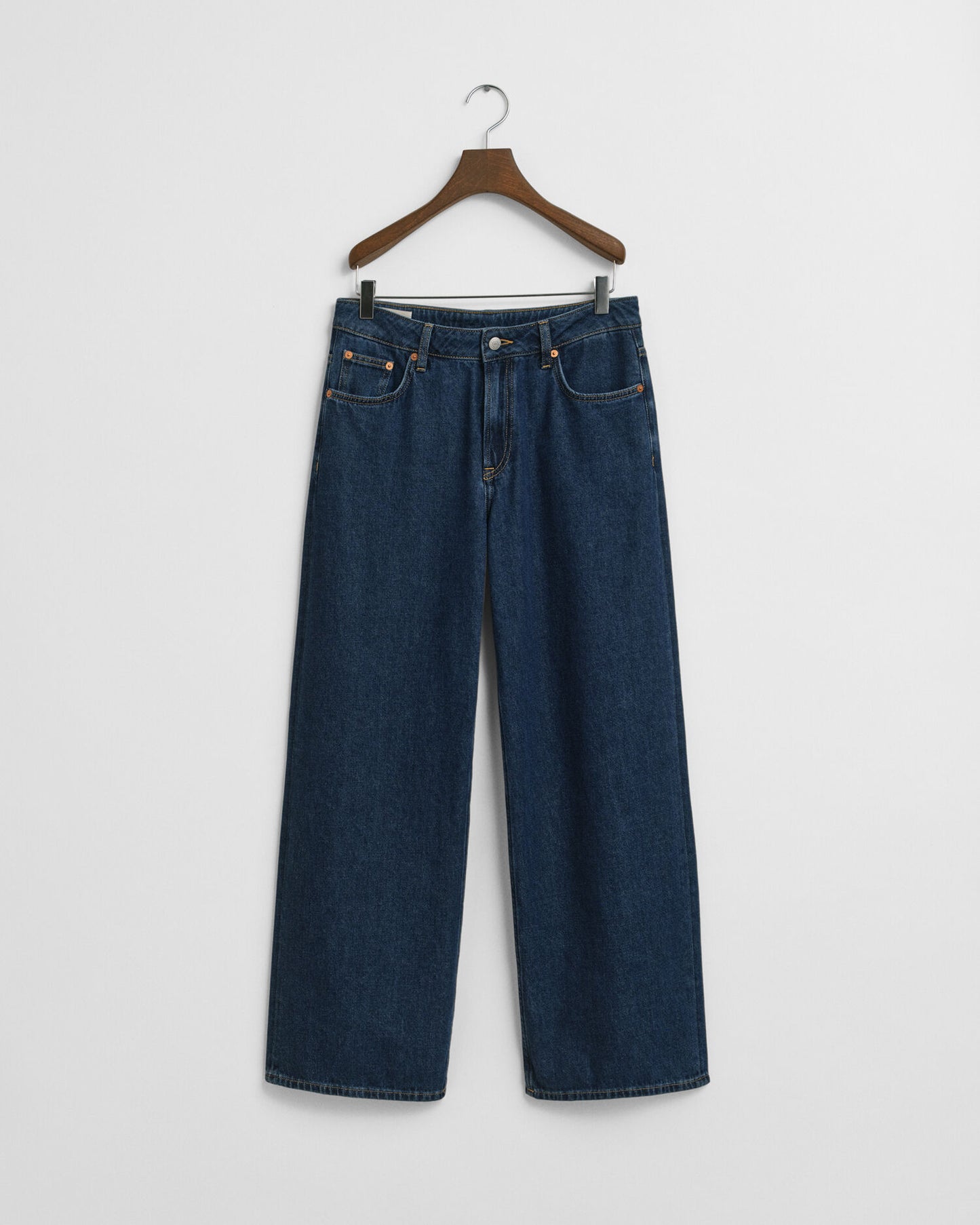 Low-Rise-Jeans mit weitem Bein