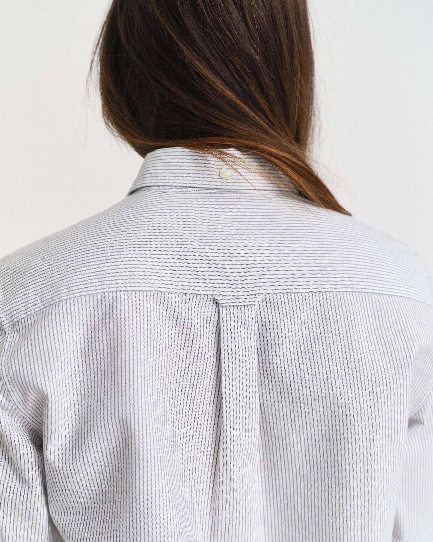 Chemise Oxford Classique à Rayures Coupe Droite