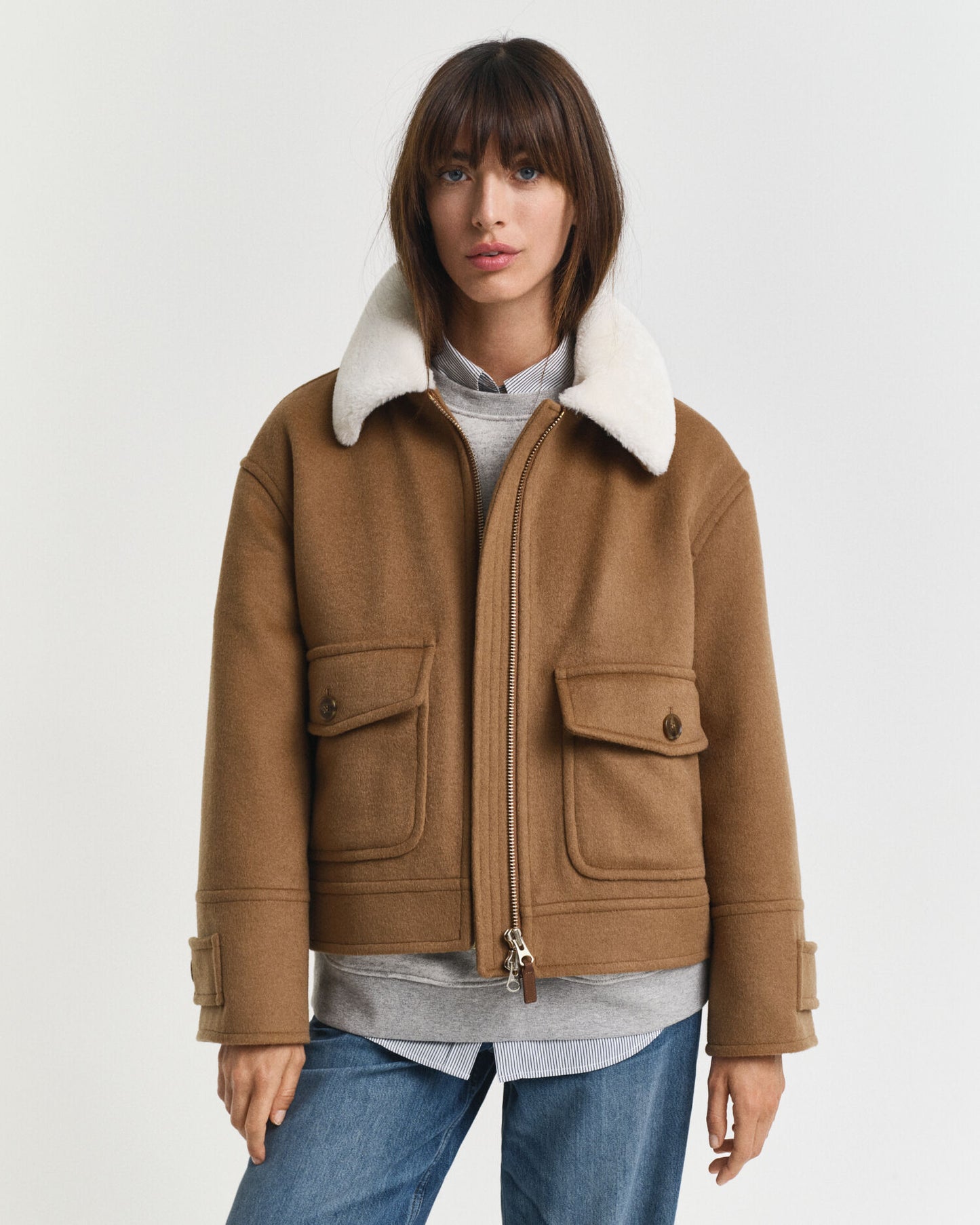 Fliegerjacke aus Wollmischung