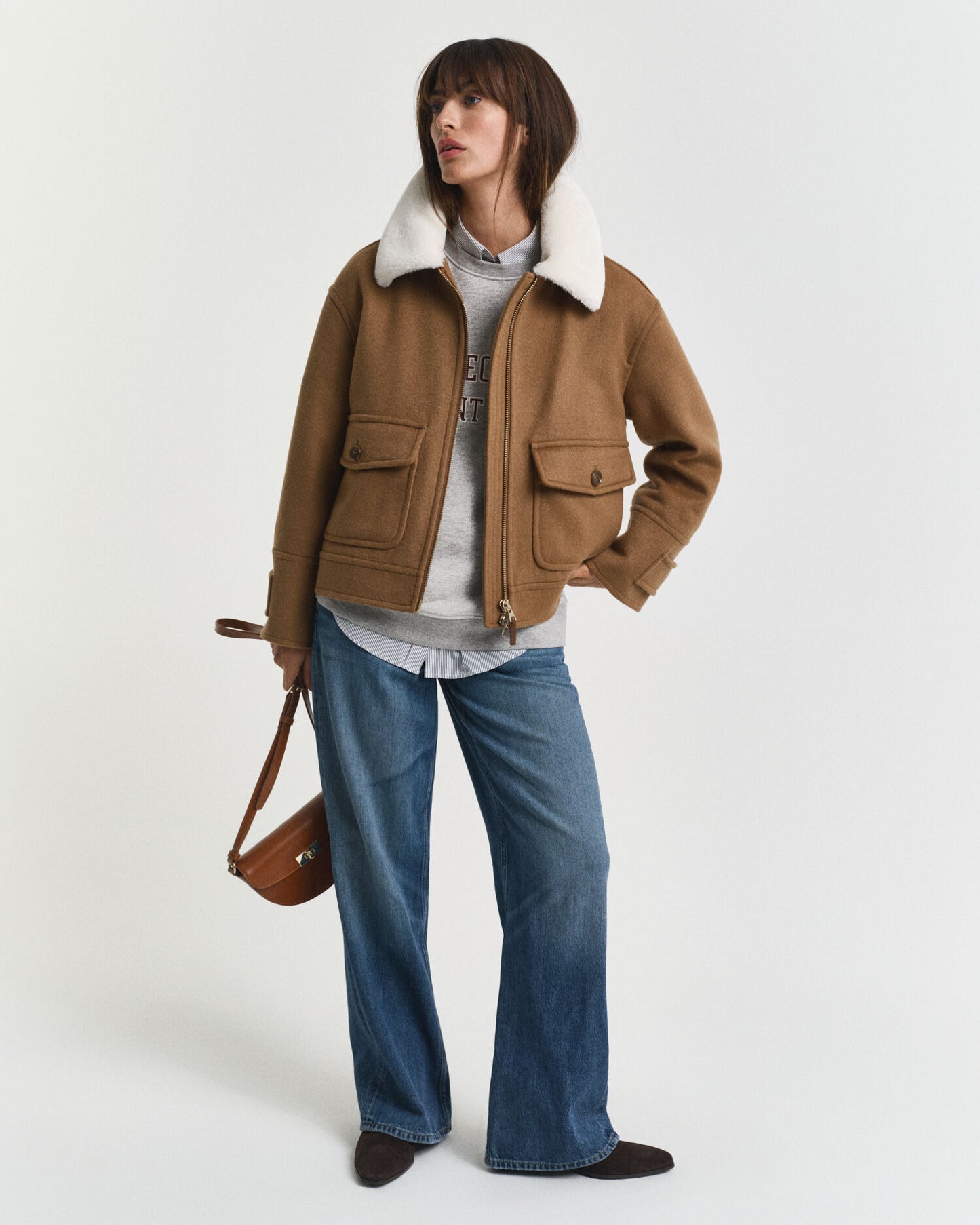 Fliegerjacke aus Wollmischung