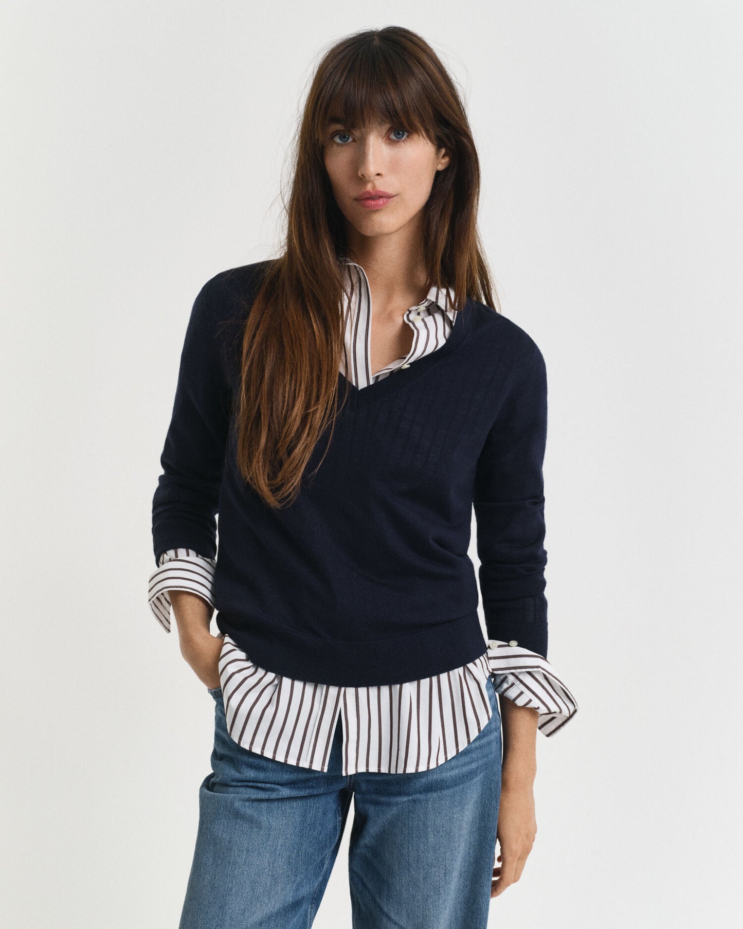 Pull en Laine Mérinos Extra Fine Col V