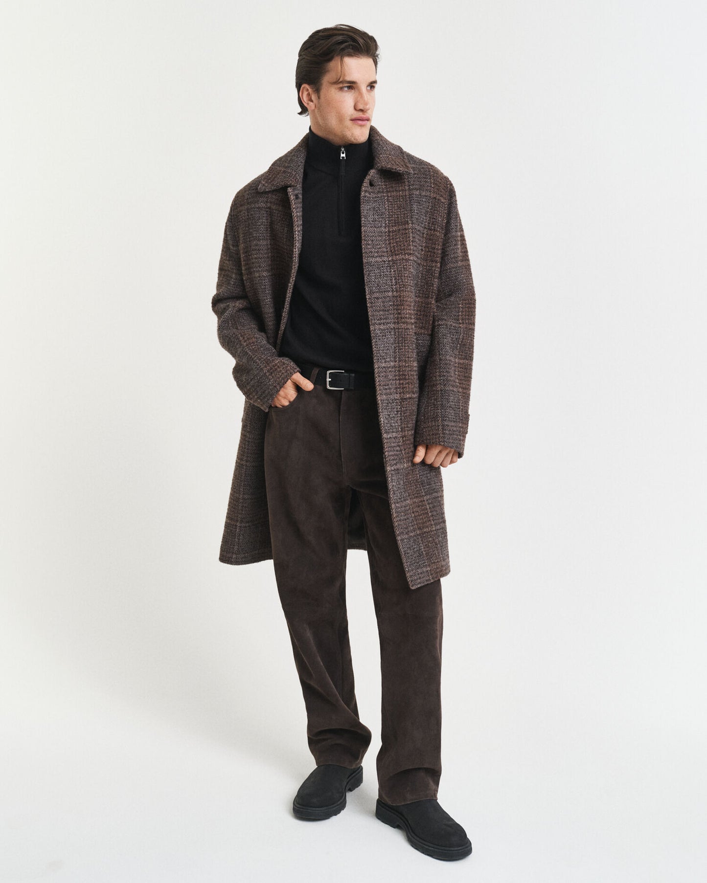 Klassischer Baumwoll-Half-Zip-Pullover