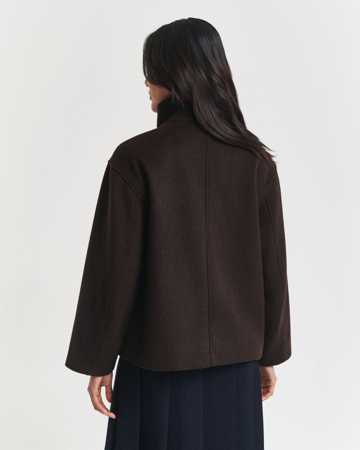 Kurze Wolljacke mit Reißverschluss