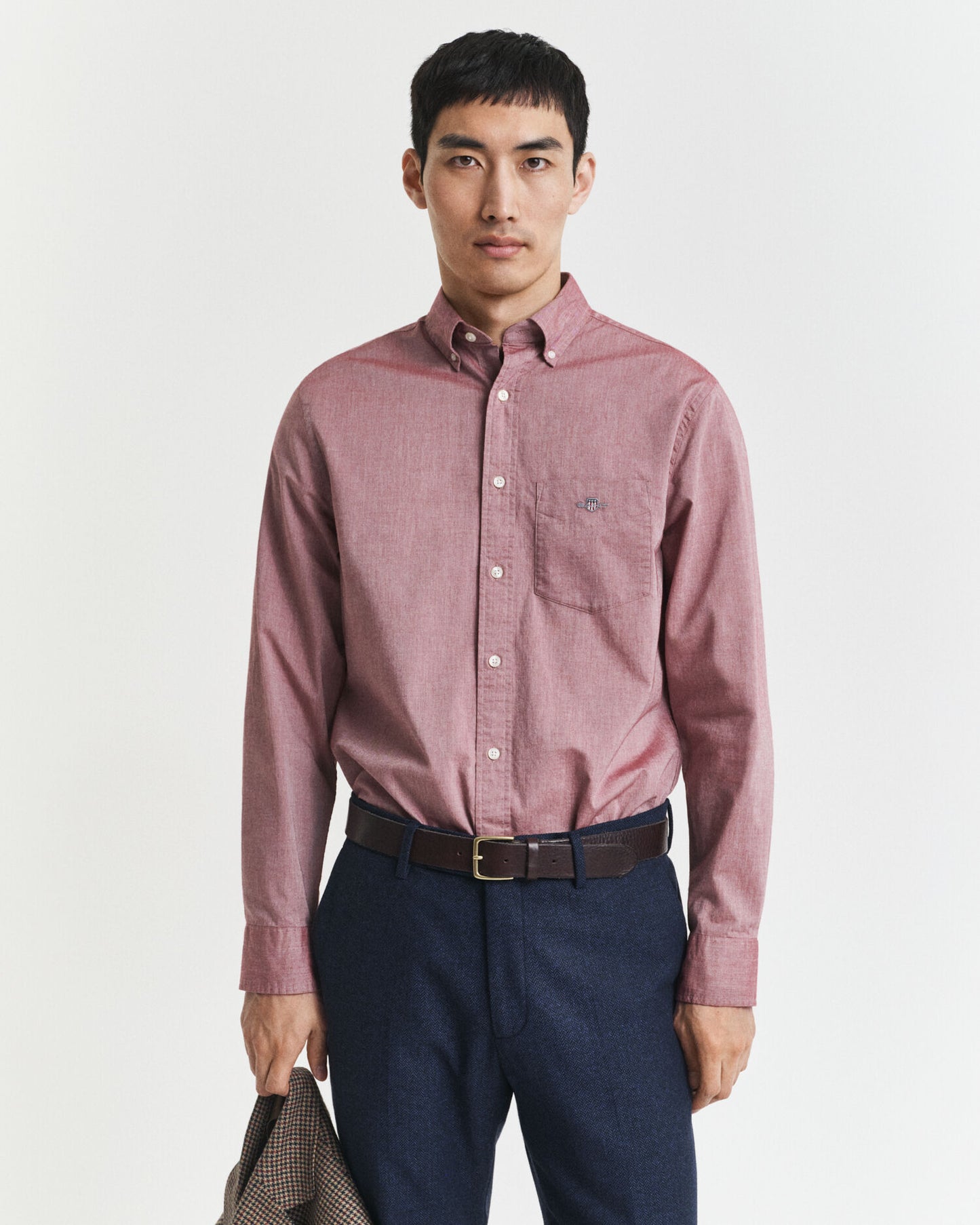 Chemise classique en popeline coupe droite