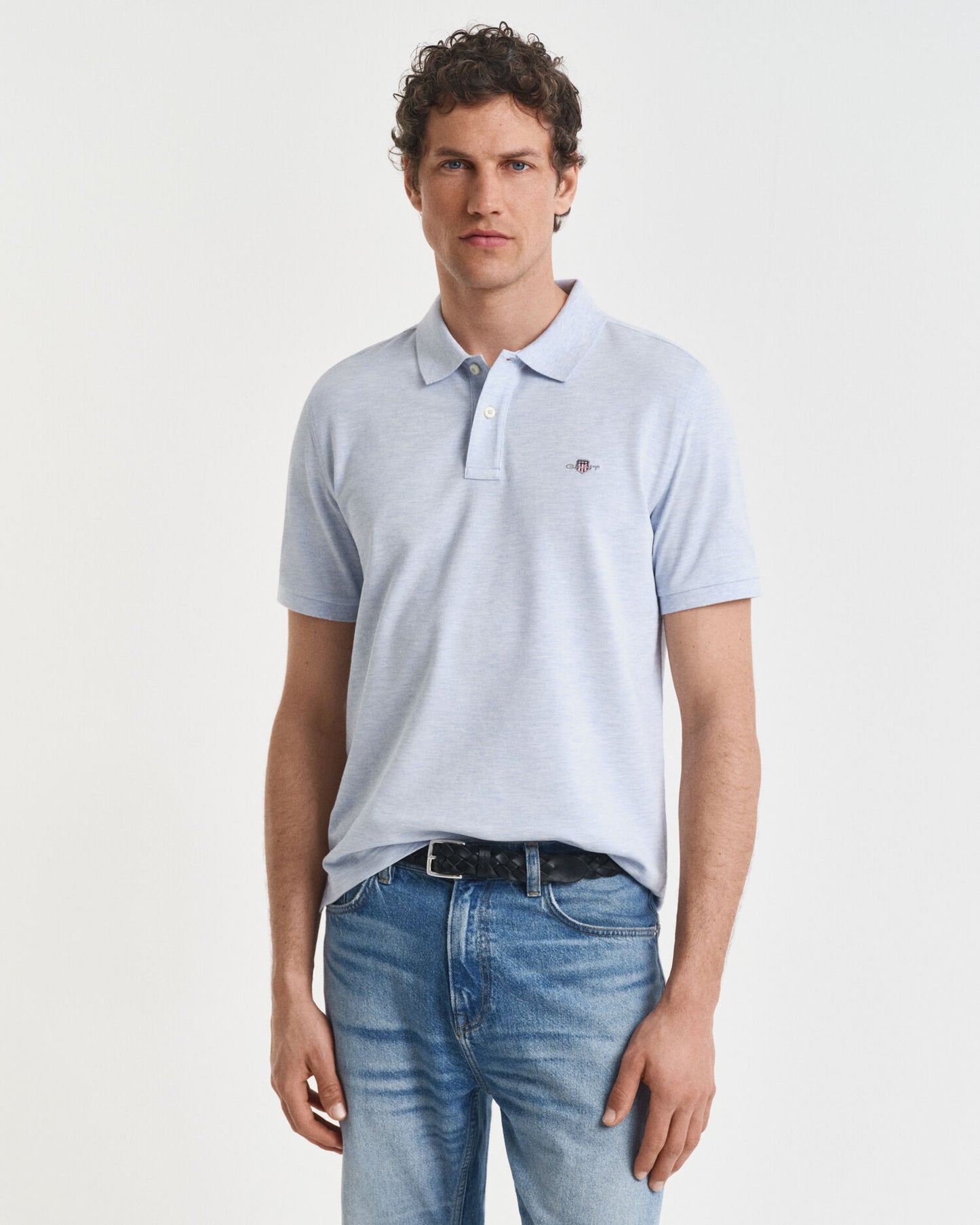 Regular Fit Piqué-Poloshirt mit Schild
