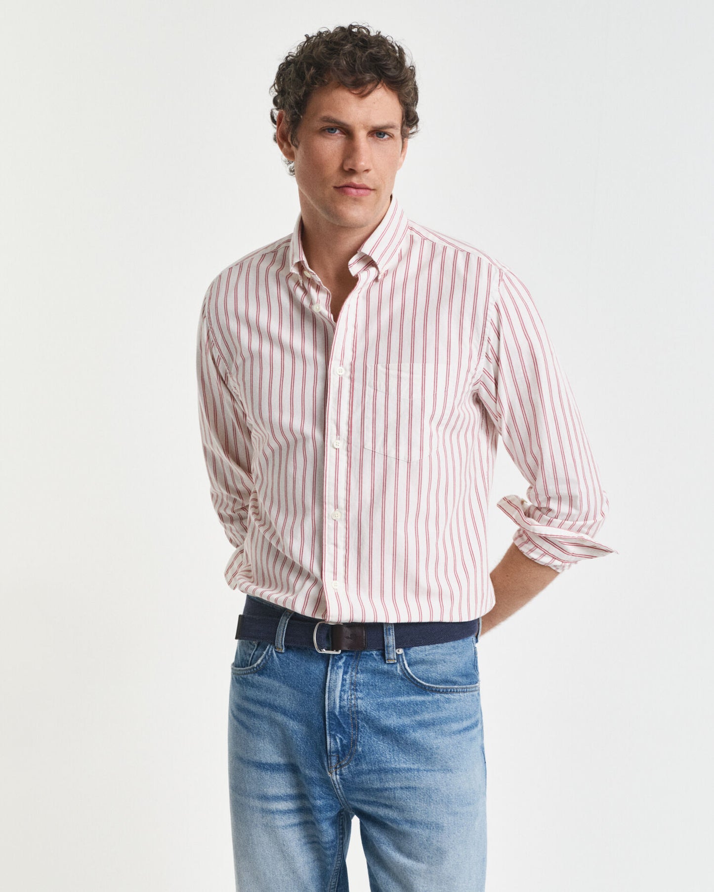 Regular Fit gestreiftes Archiv-Popeline-Hemd