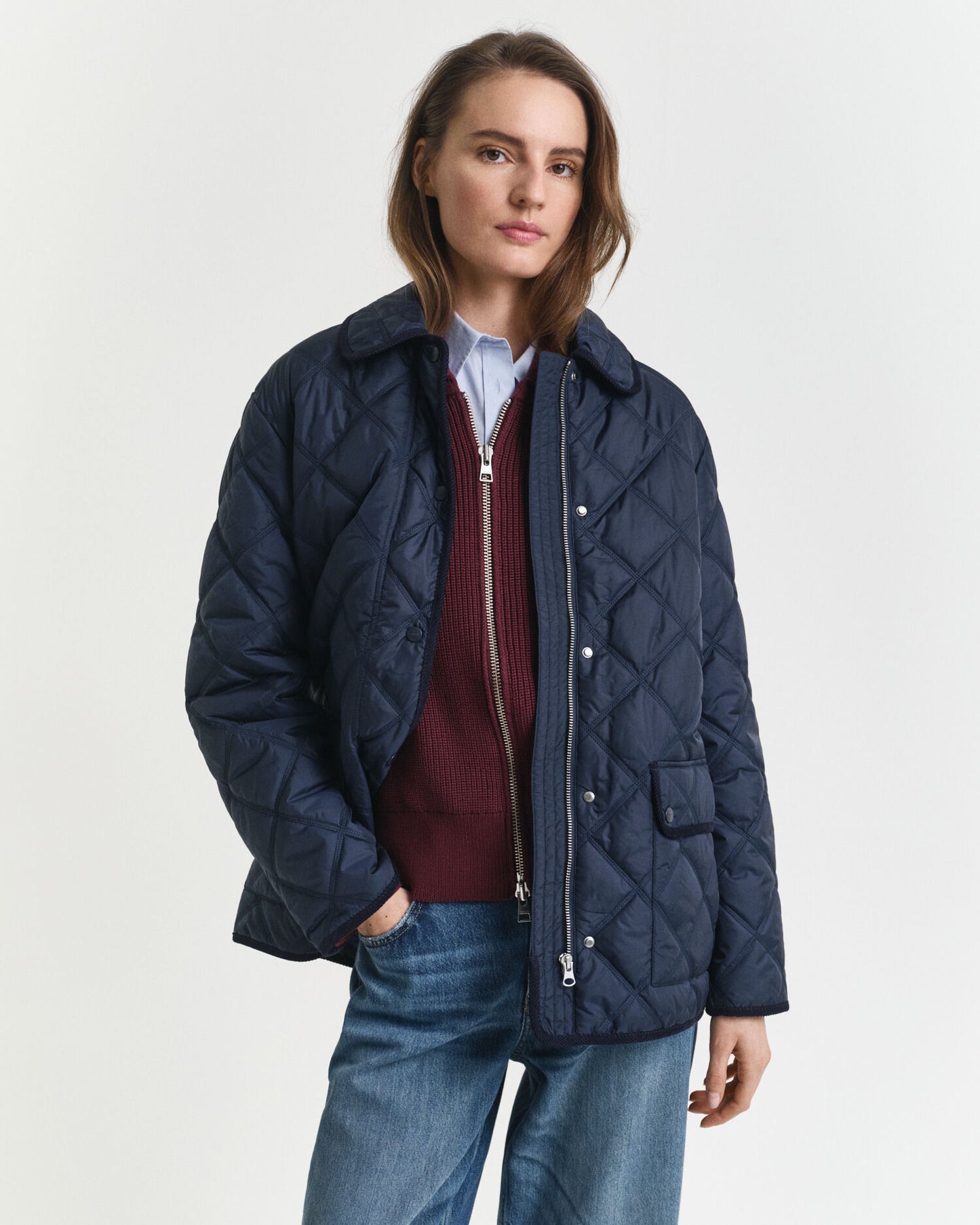 Veste matelassée en velours côtelé