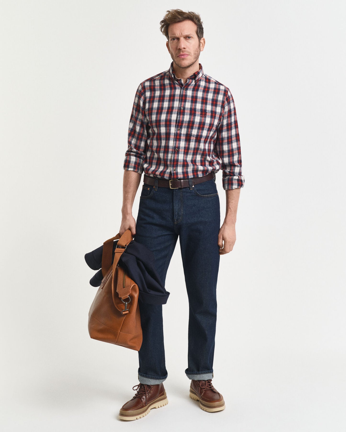 Regular Fit Kariertes Windblown Flanellhemd