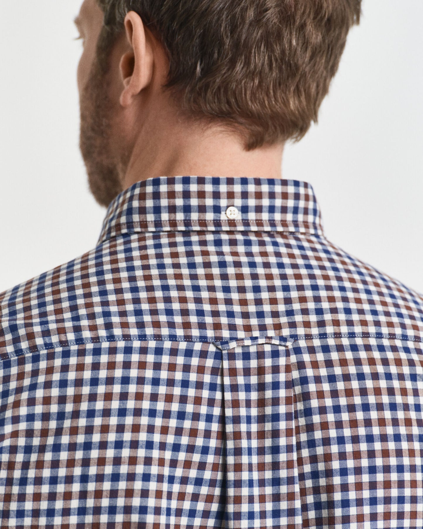 Chemise en twill de vichy coupe droite