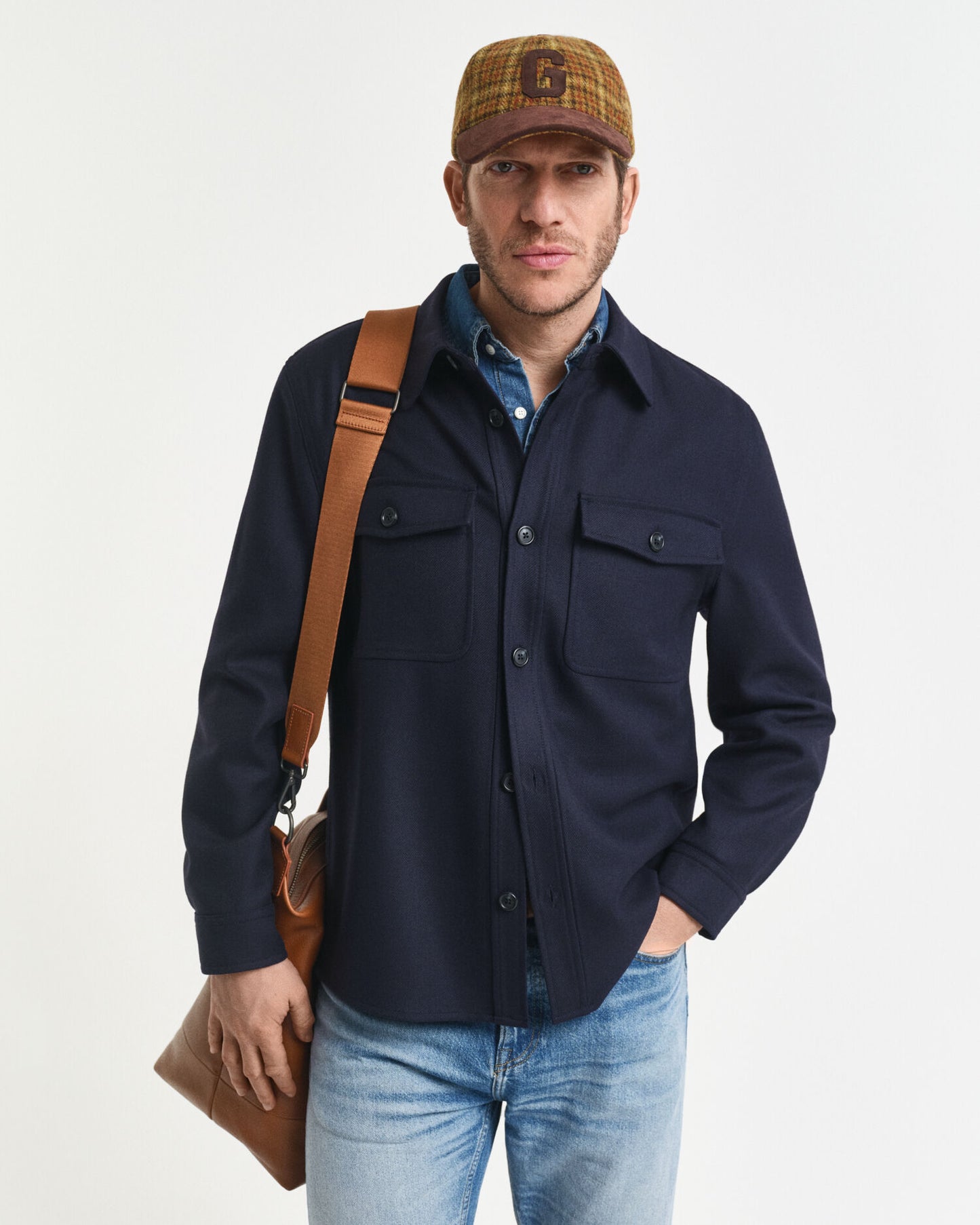 Overshirt aus Wollmischung im Regular Fit