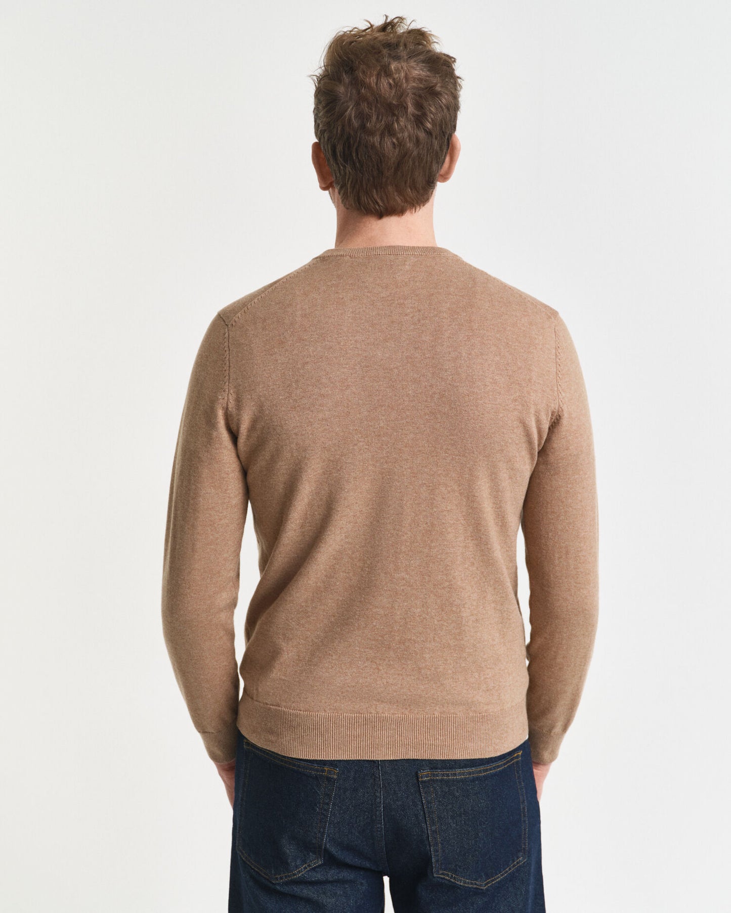 Klassischer Baumwoll-V-Pullover