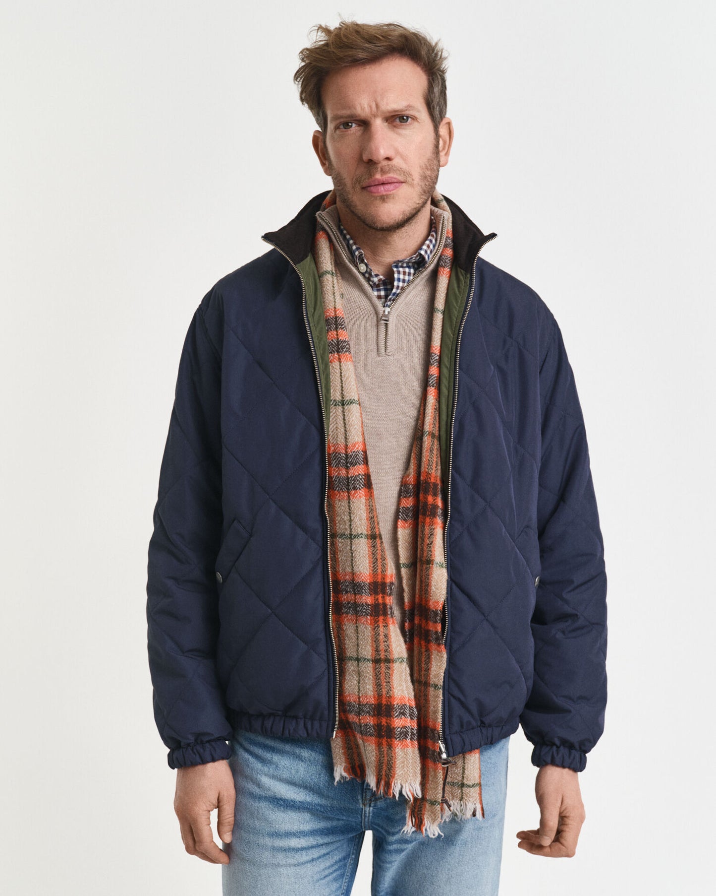 Veste à col montant réversible