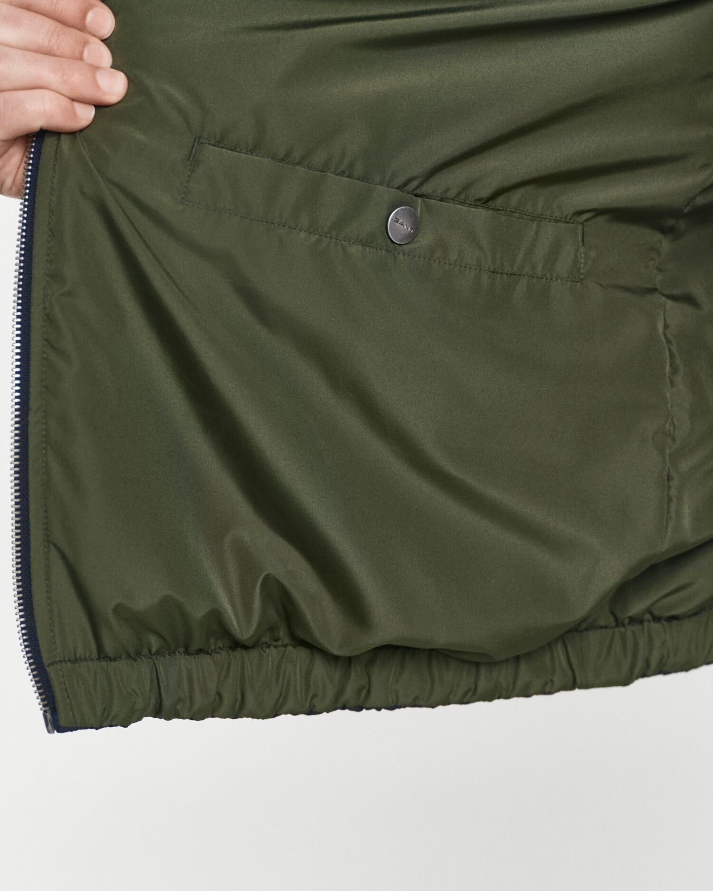 Veste à col montant réversible