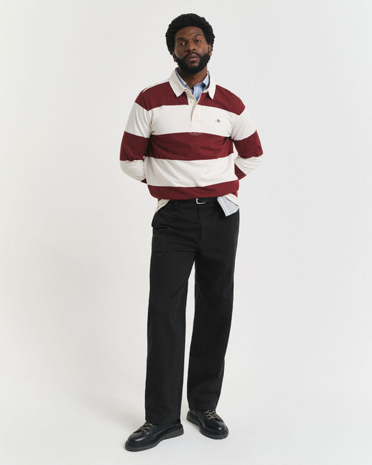 Pantalon chino en twill de coton coupe décontractée