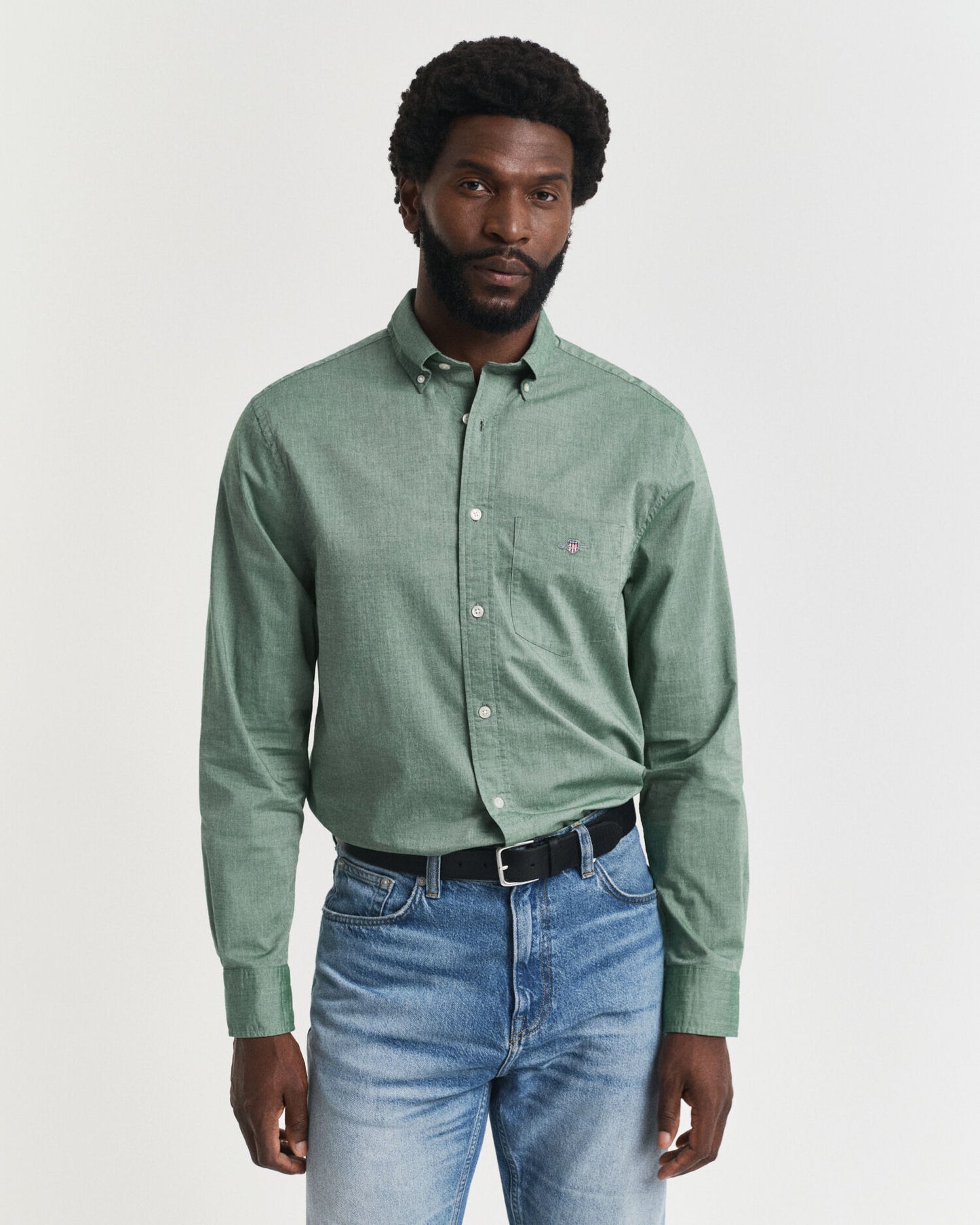 Regular Fit Hemd aus klassischem Popeline