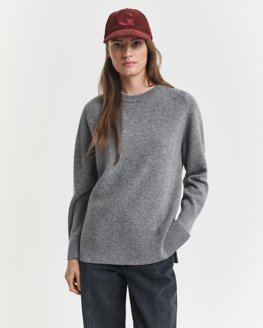 Pull ras-du-cou en doux mélange laine et cachemire