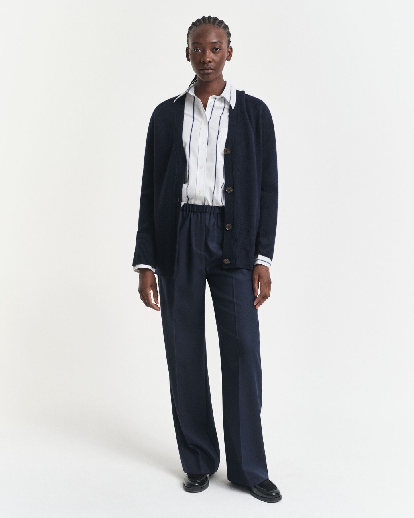 Pantalon en laine mélangée à enfiler