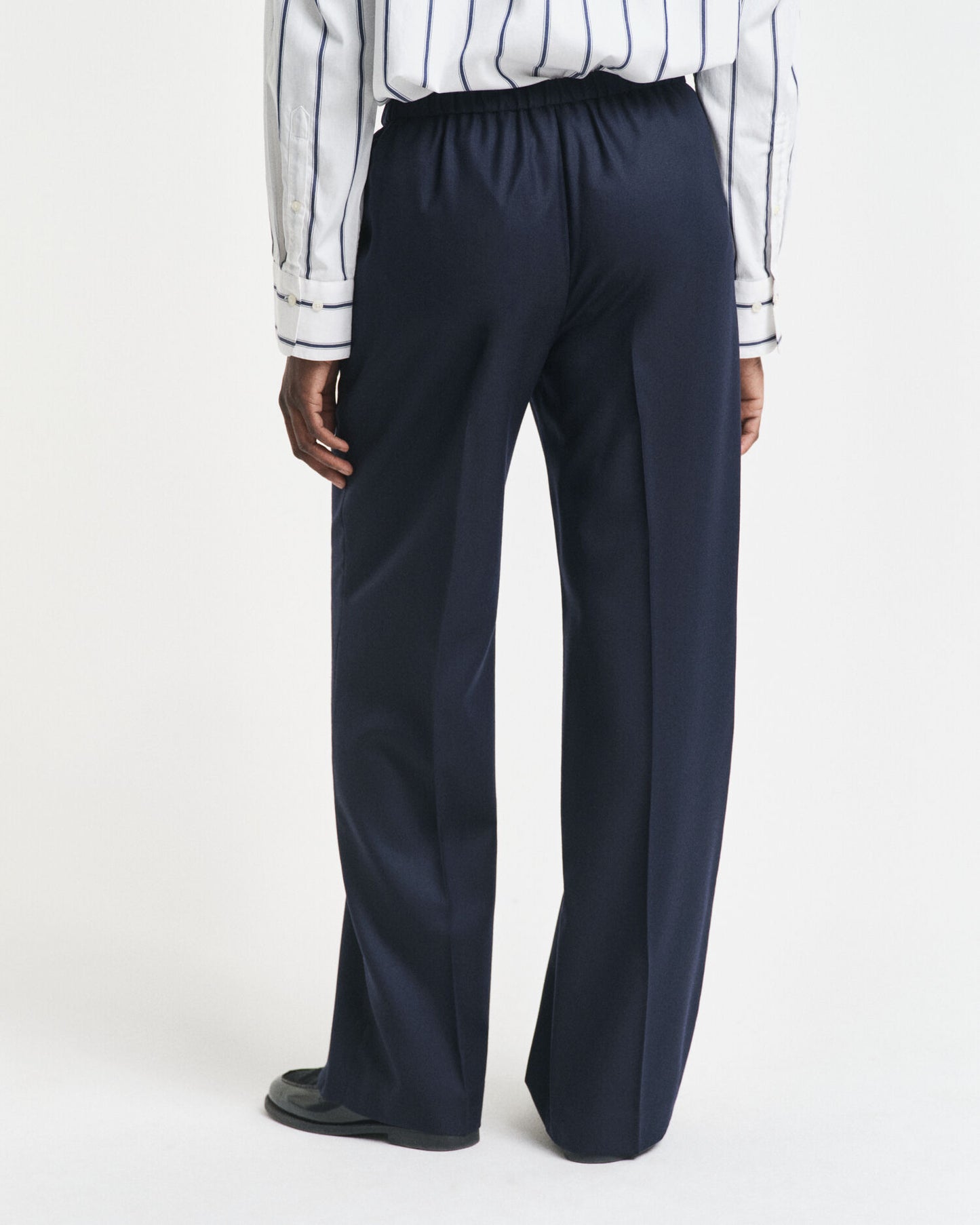 Pantalon en laine mélangée à enfiler