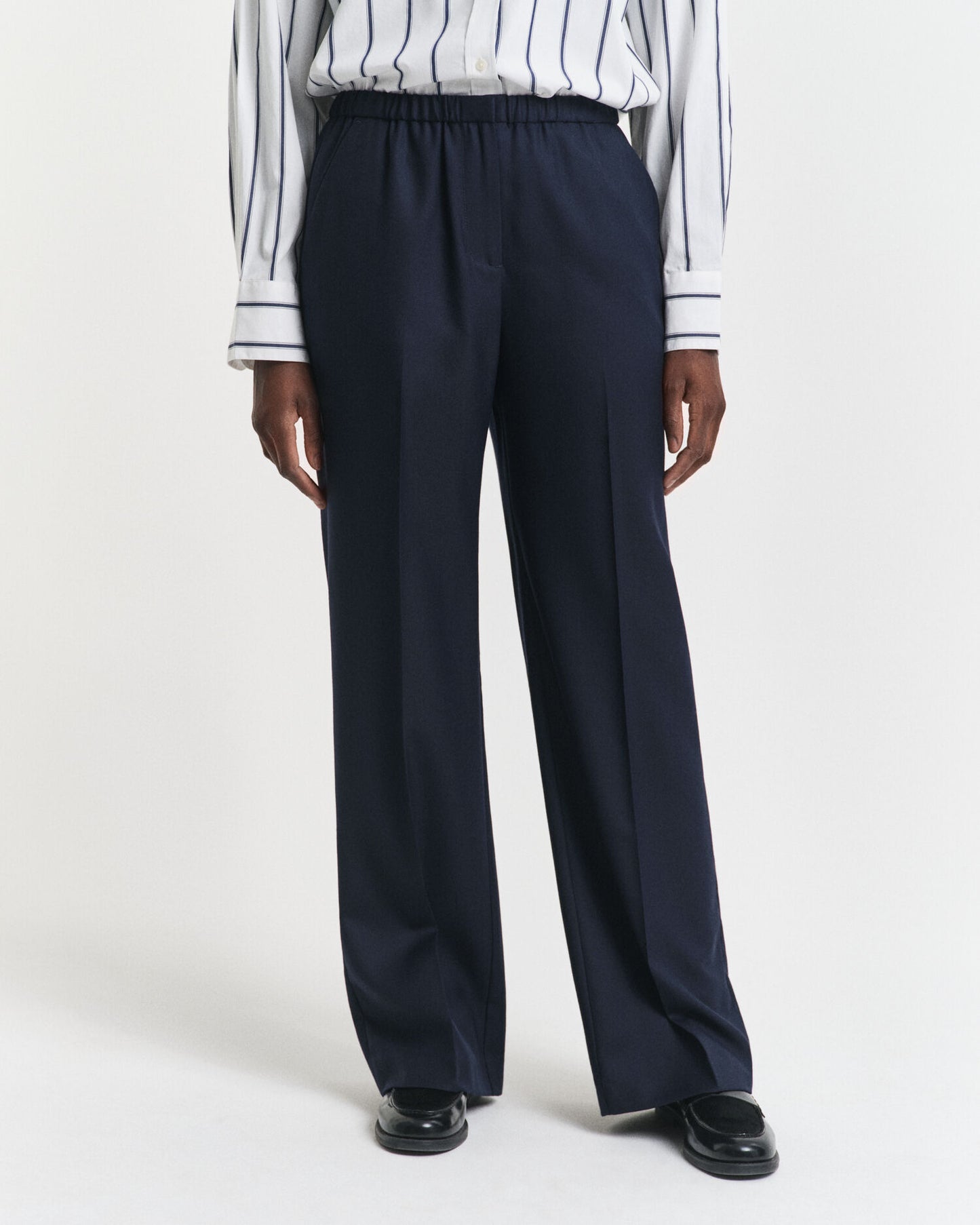 Pantalon en laine mélangée à enfiler