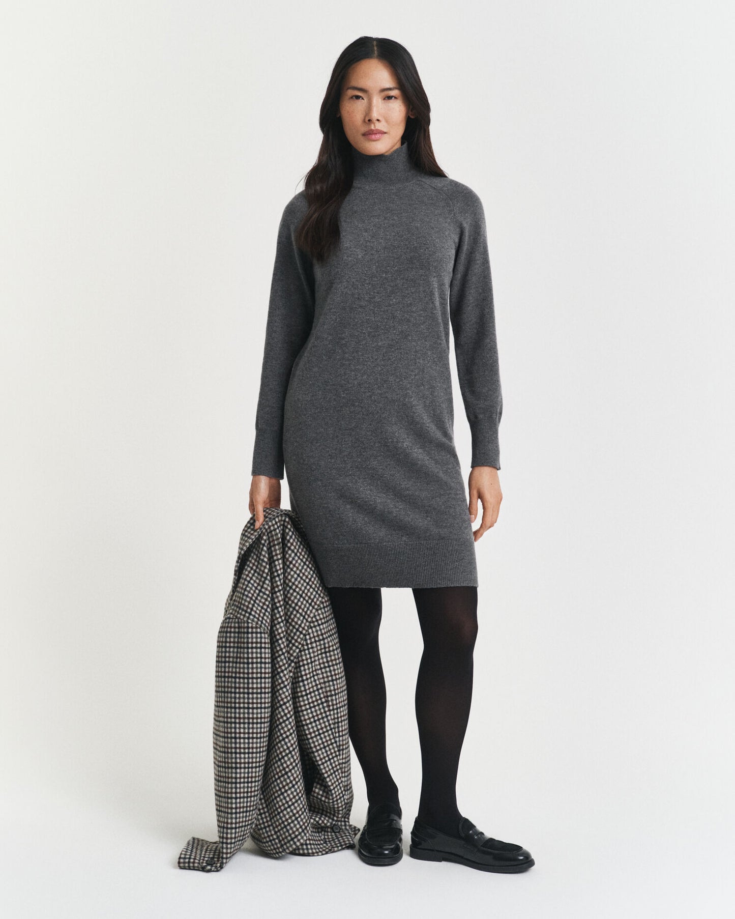 Gestricktes Kleid aus extrafeiner Lammwolle