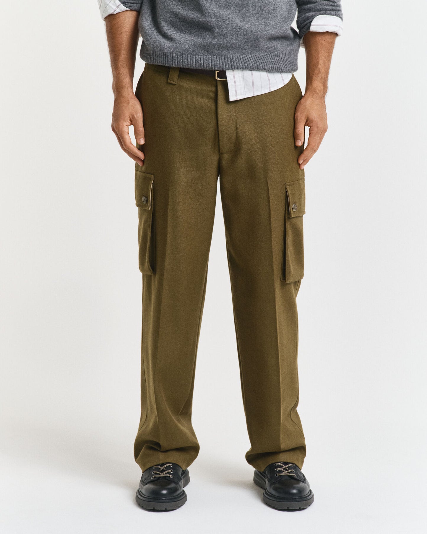 Cargo-Hose aus Wollmischung mit lockerer Passform